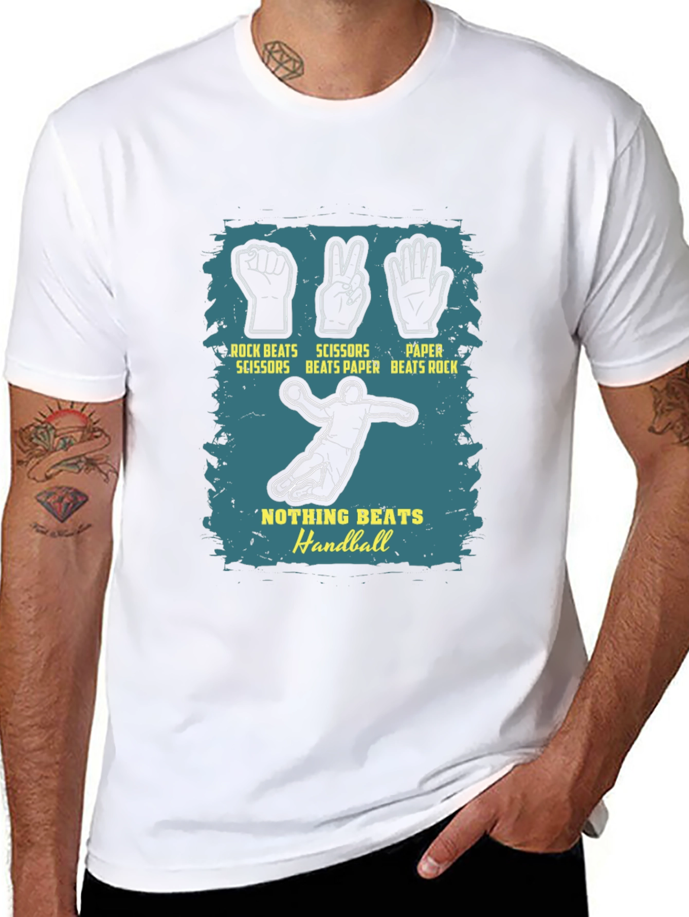 Handball Rock Paper Scissors Graphic Tee