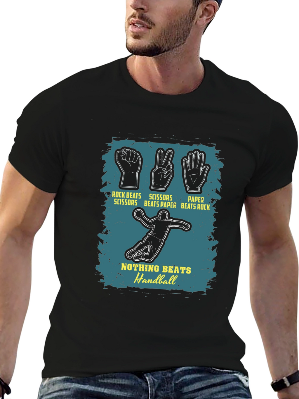 Handball Rock Paper Scissors Graphic Tee