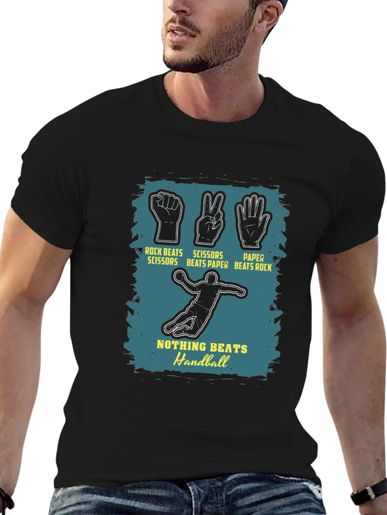 Handball Rock Paper Scissors Graphic Tee