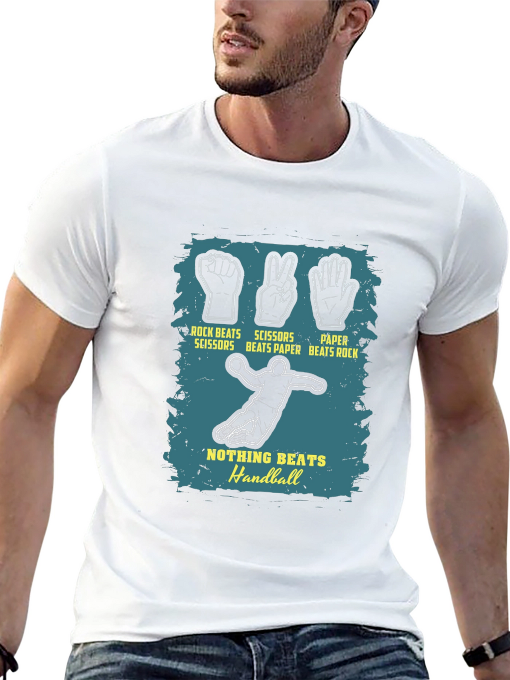 Handball Rock Paper Scissors Graphic Tee