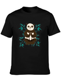 Meditating Panda Graphic Tee - Zen Style Shirt