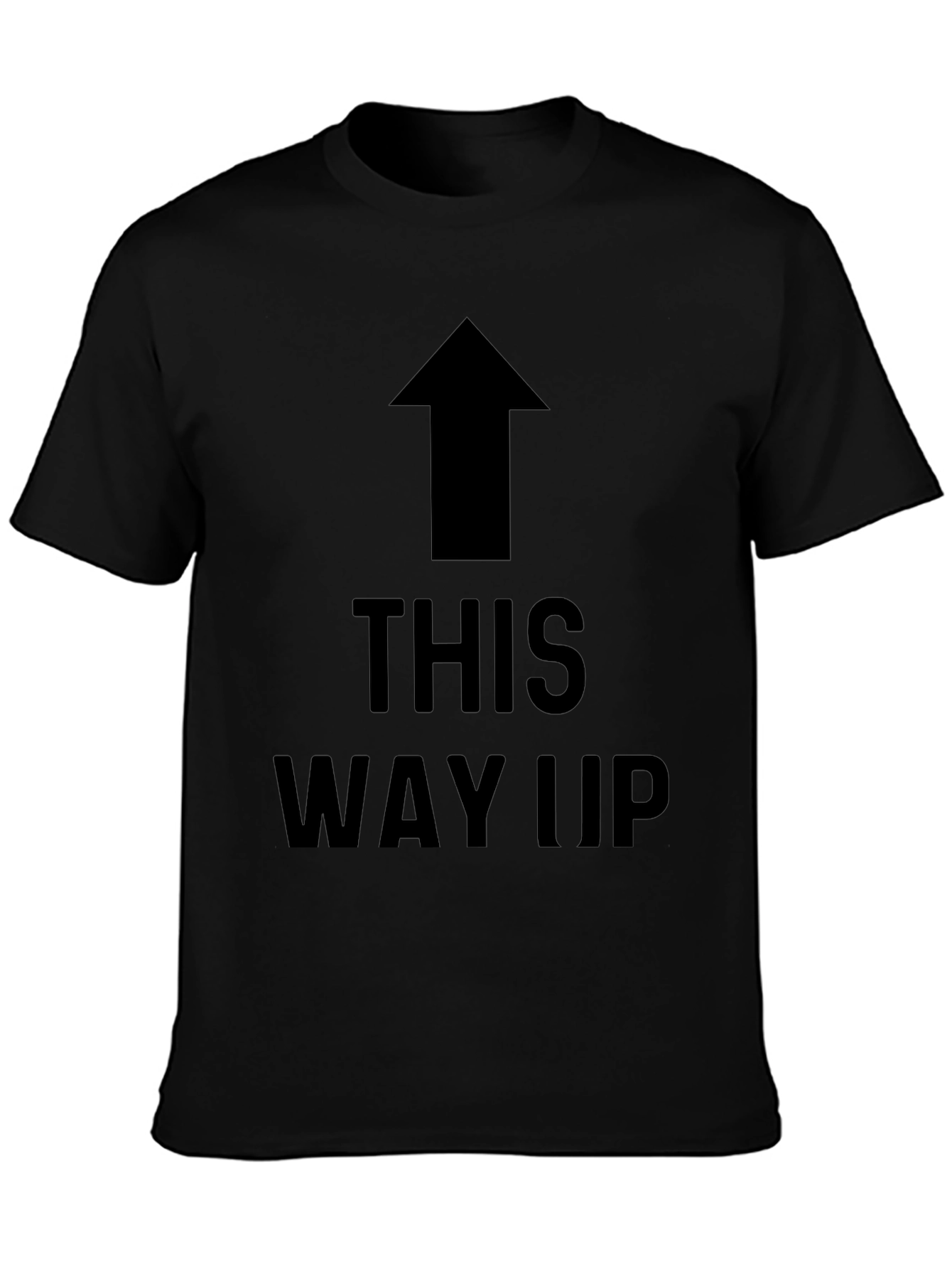 This Way Up Graphic Tee - Black Cotton Casual Shirt