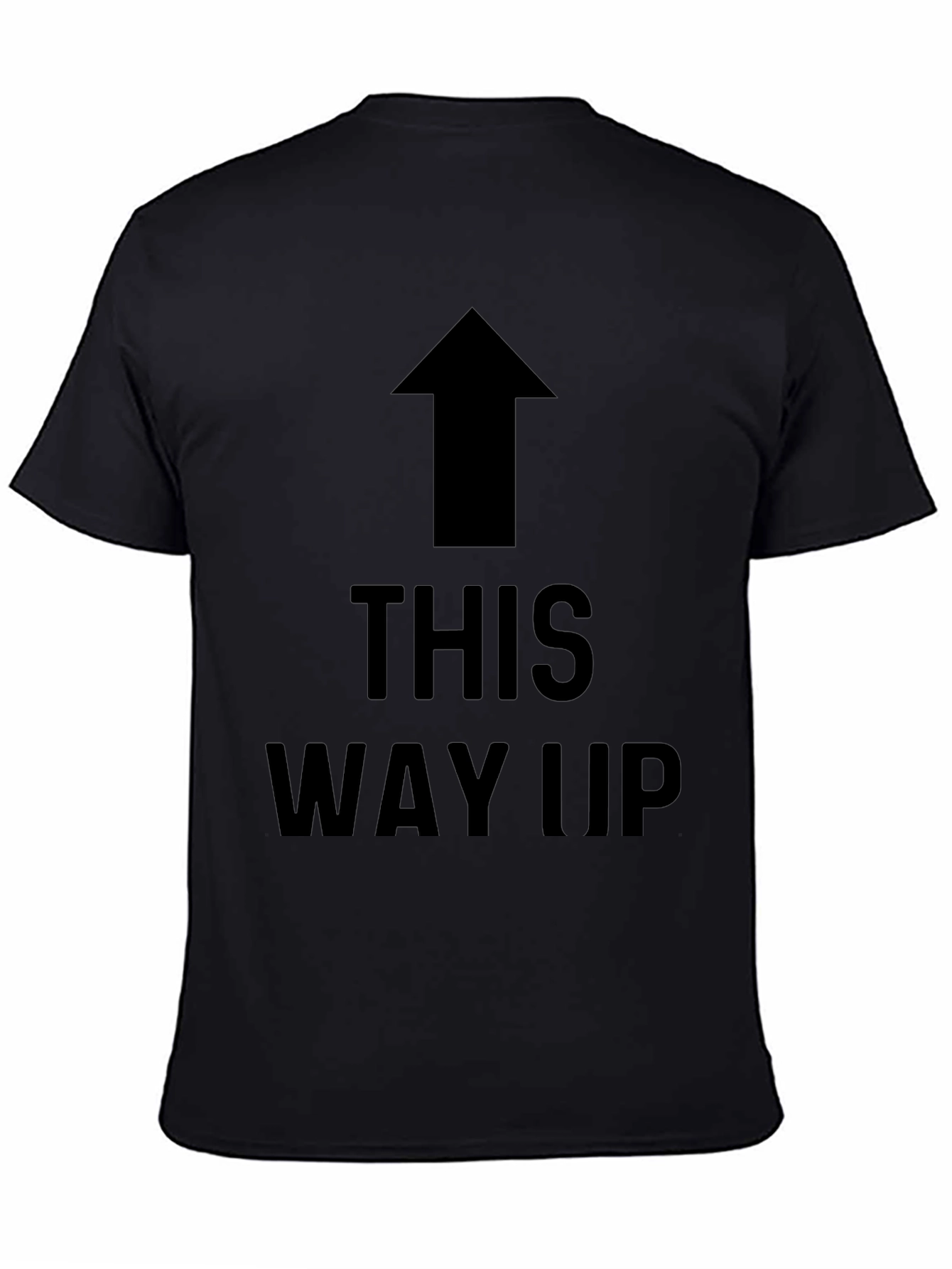This Way Up Graphic Tee - Black Cotton Casual Shirt