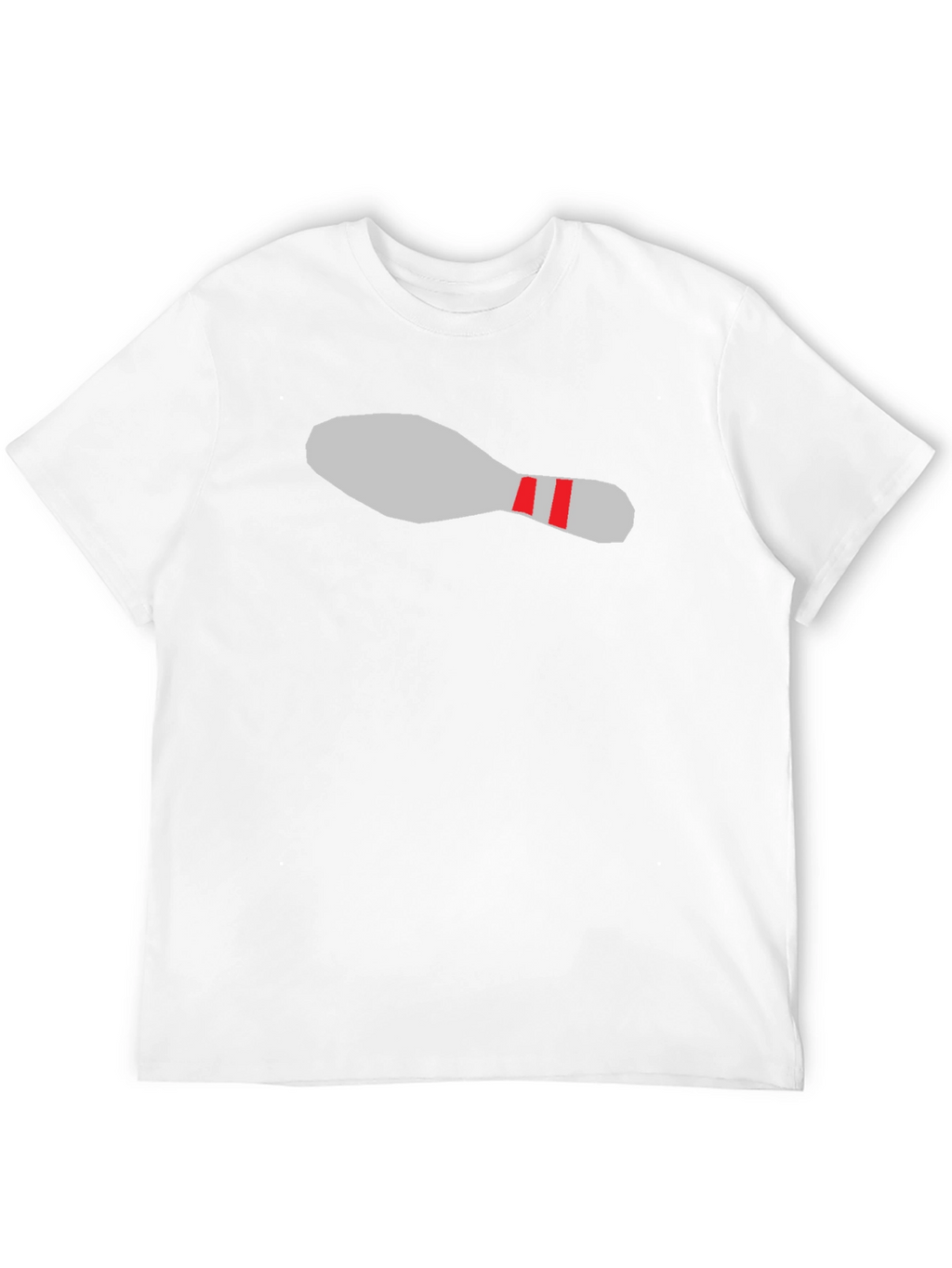 Bowling Pin Graphic Tee - Black Cotton Casual T-Shirt