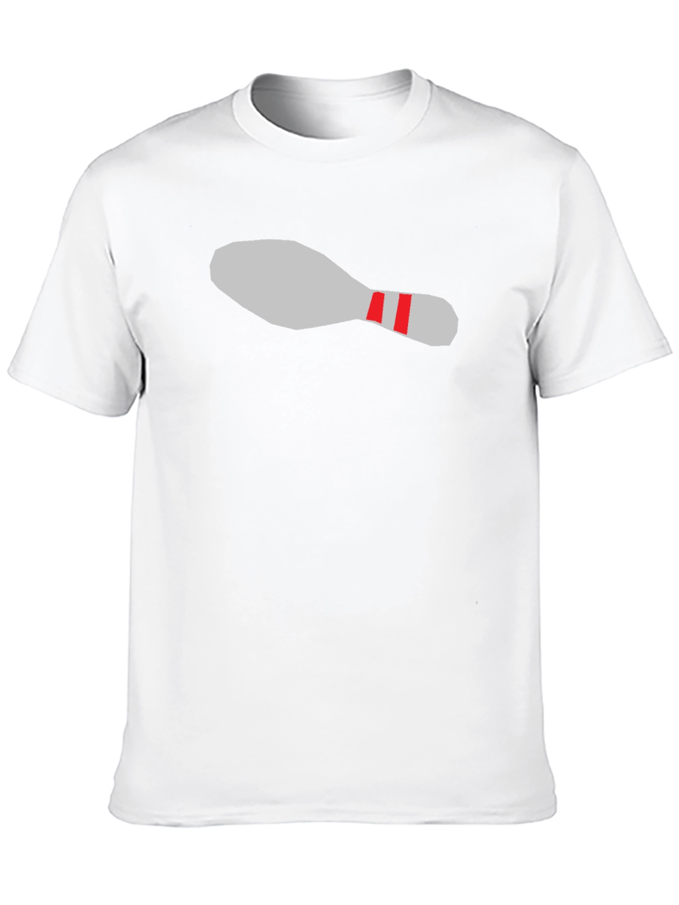 Bowling Pin Graphic Tee - Black Cotton Casual T-Shirt