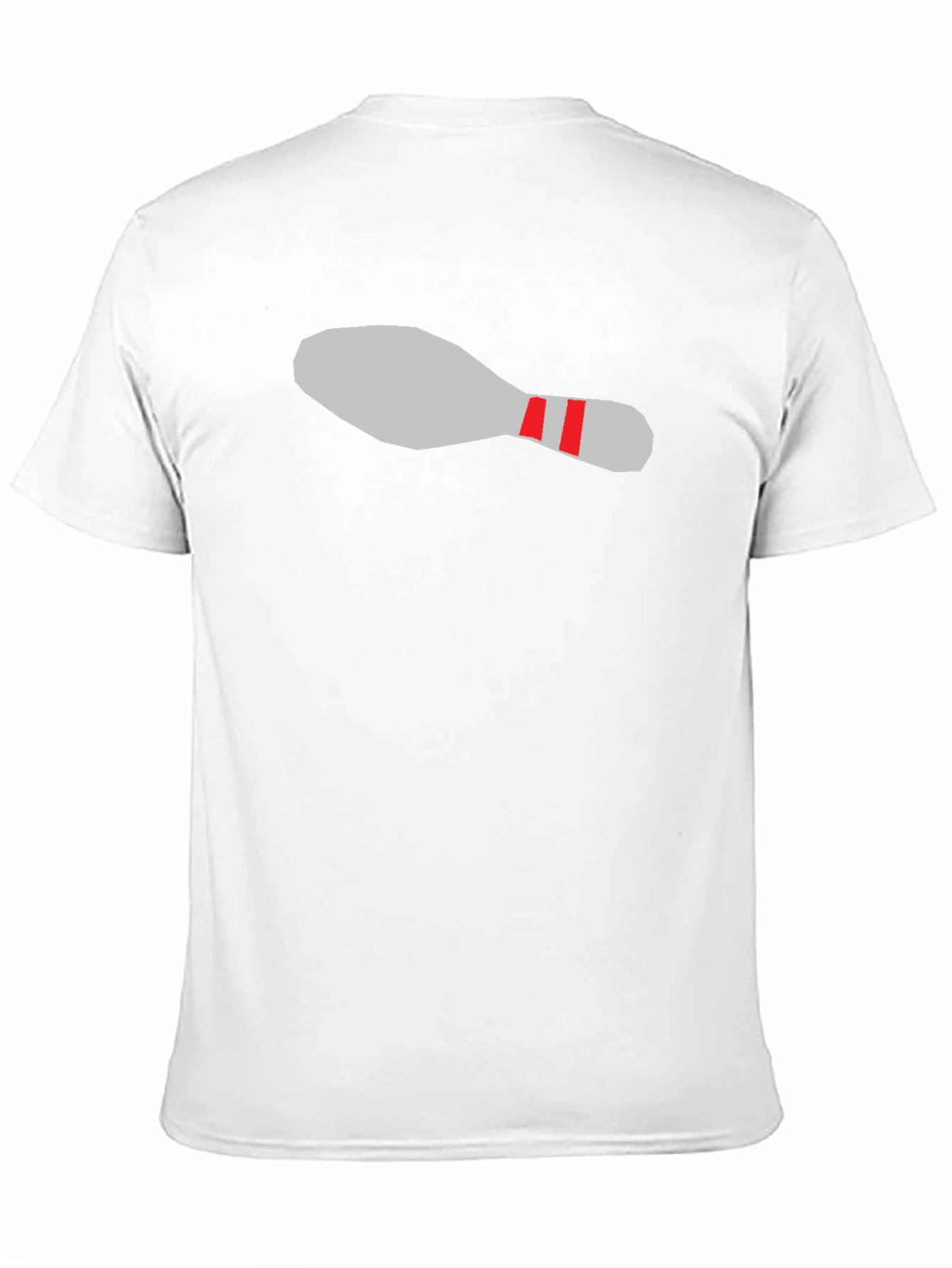 Bowling Pin Graphic Tee - Black Cotton Casual T-Shirt