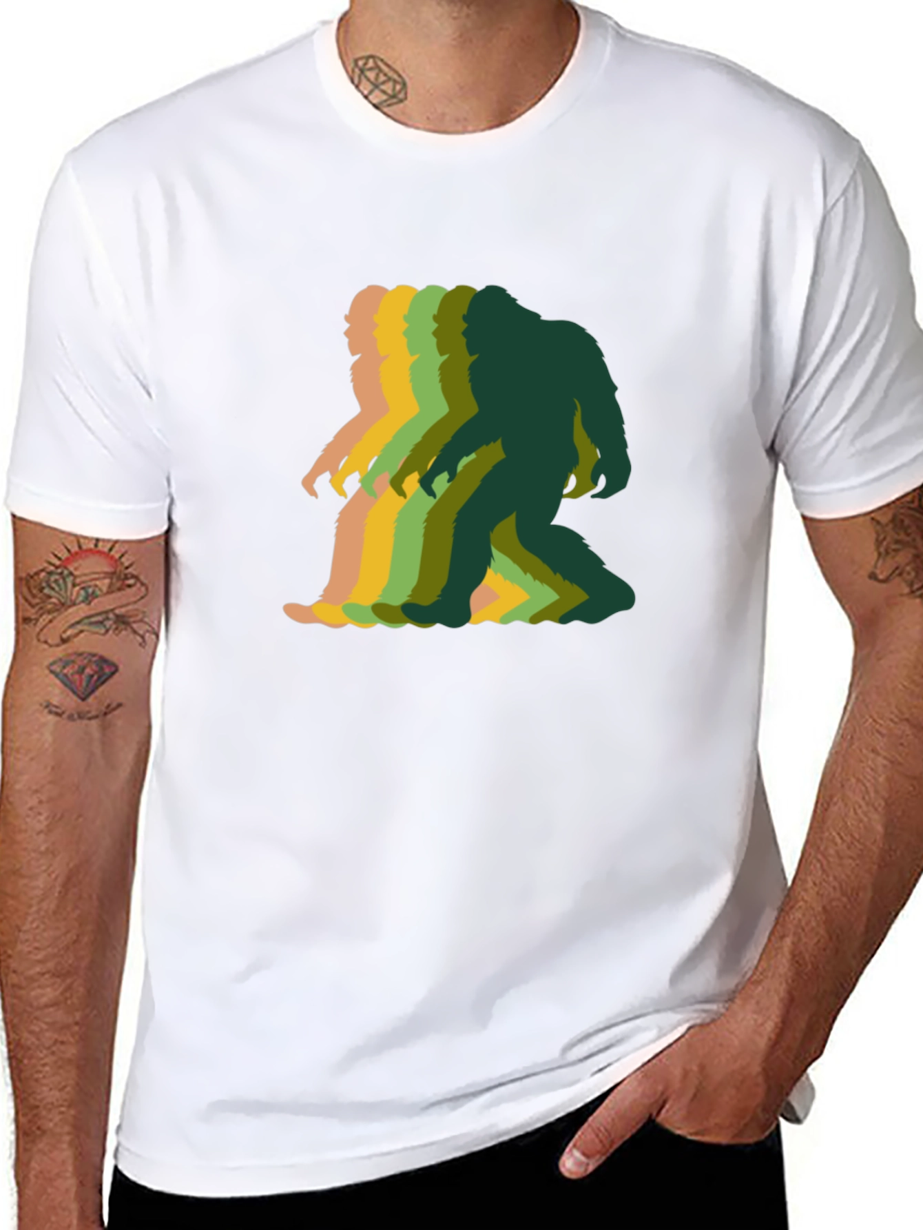 Retro Bigfoot T-Shirt - Funky Sasquatch Graphic Tee