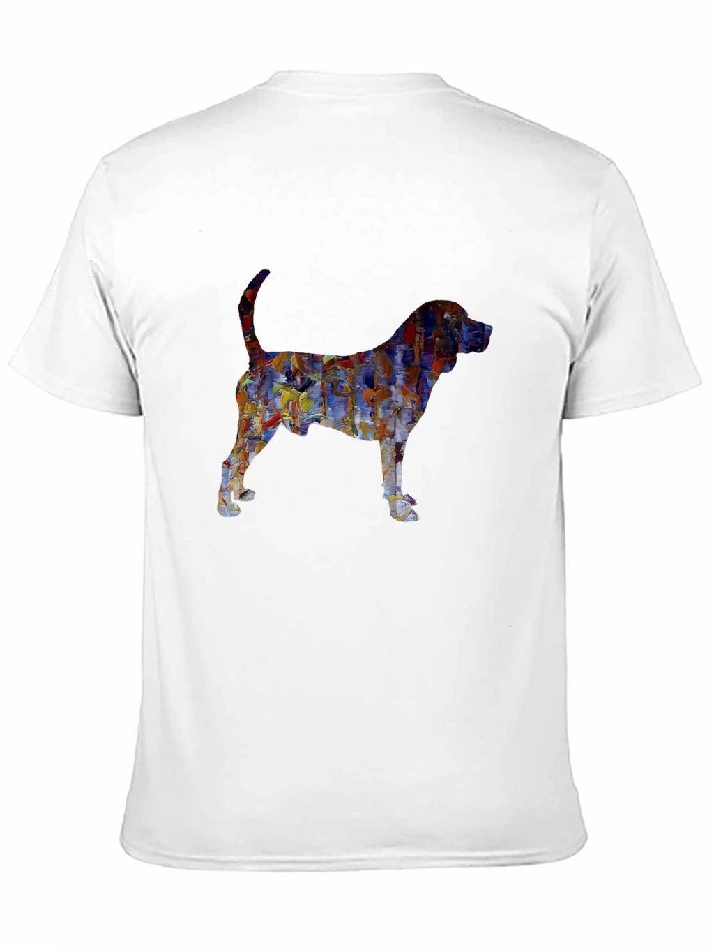 Abstract Dog Print Black T-Shirt