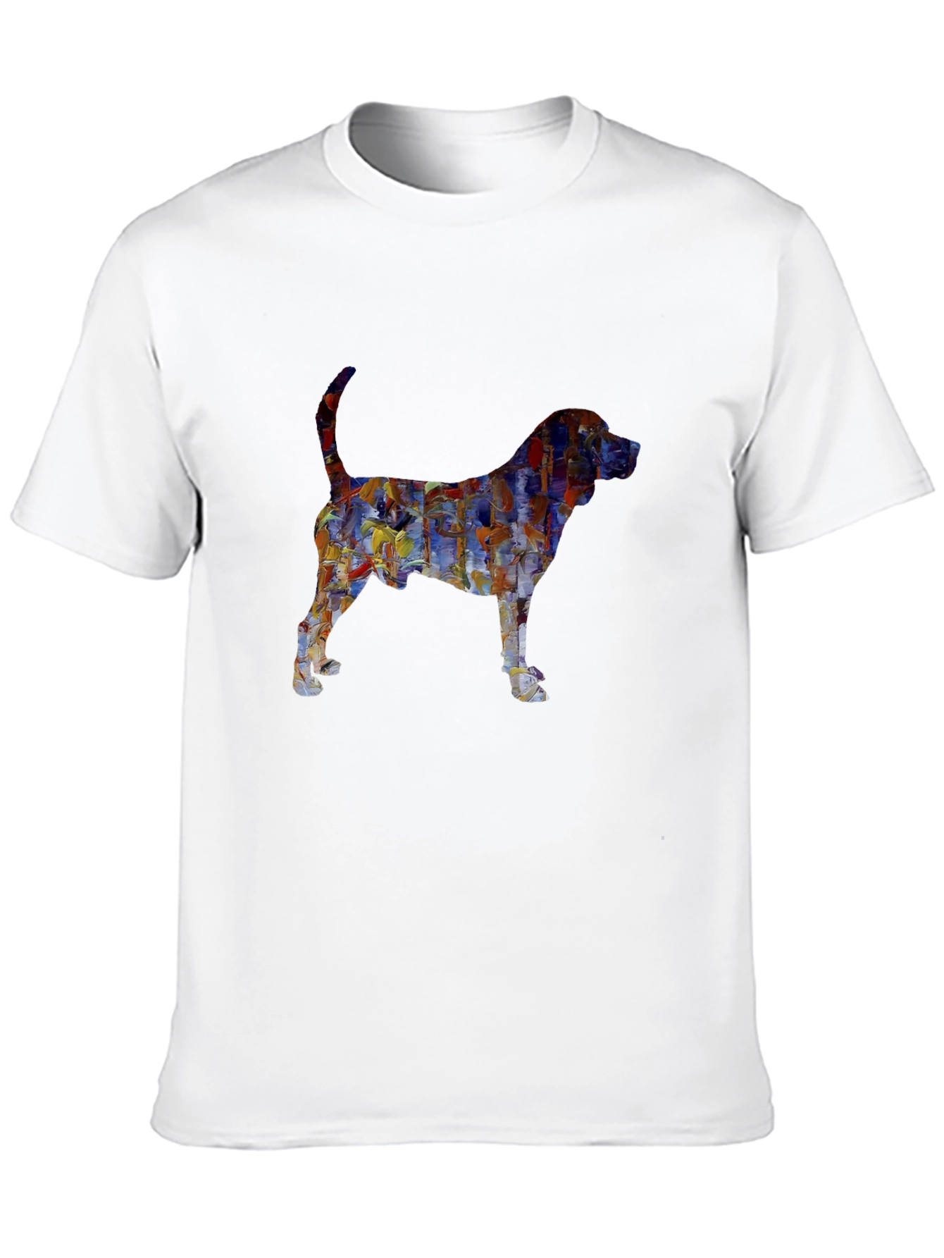 Abstract Dog Print Black T-Shirt