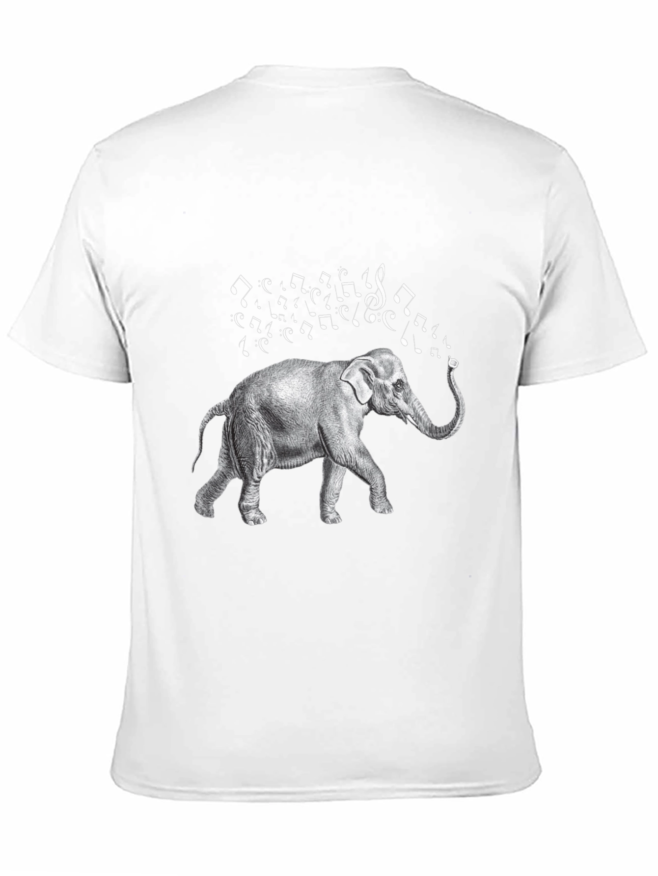 Musical Elephant Black T-Shirt