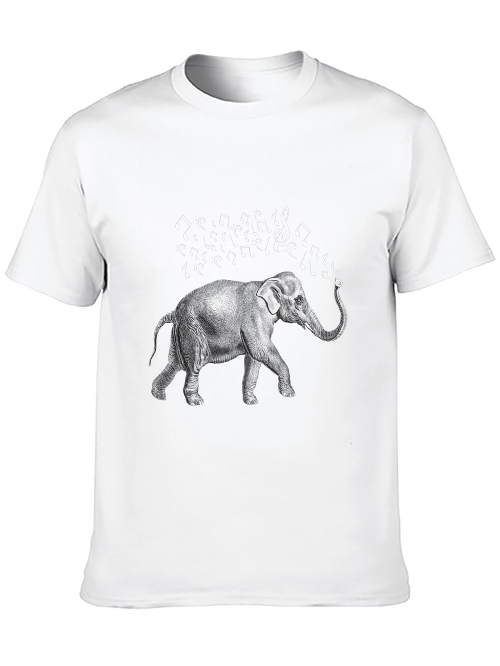 Musical Elephant Black T-Shirt