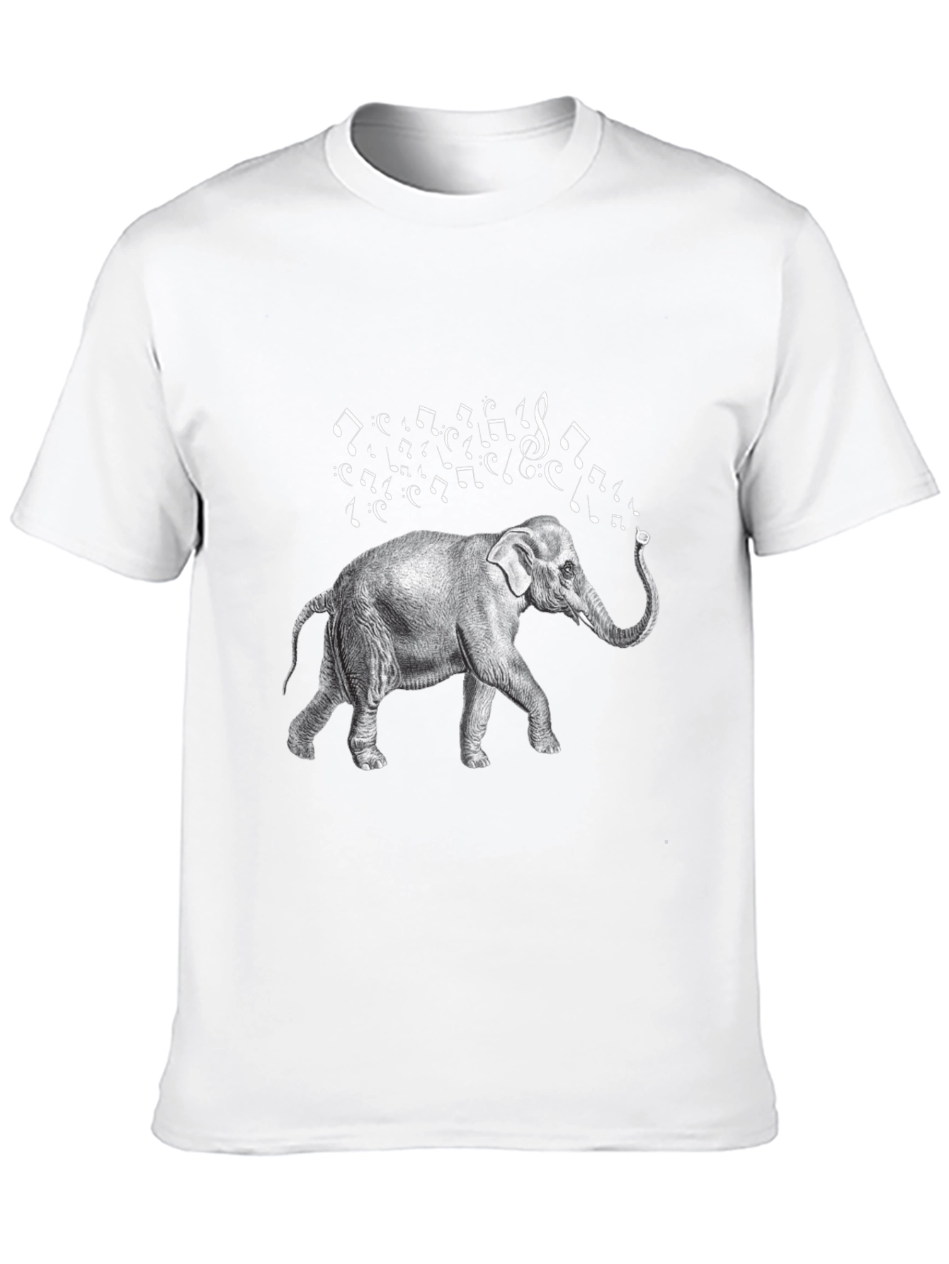 Musical Elephant Black T-Shirt