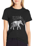 Musical Elephant Black T-Shirt