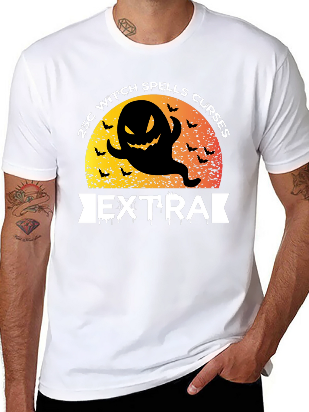 Halloween Witch Spells Curses Extra Black T-Shirt