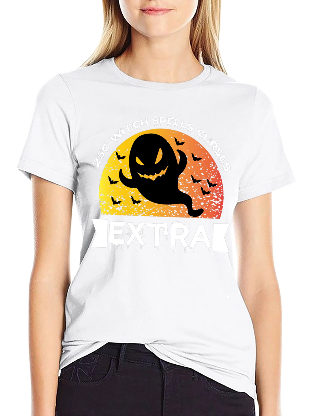 Halloween Witch Spells Curses Extra Black T-Shirt