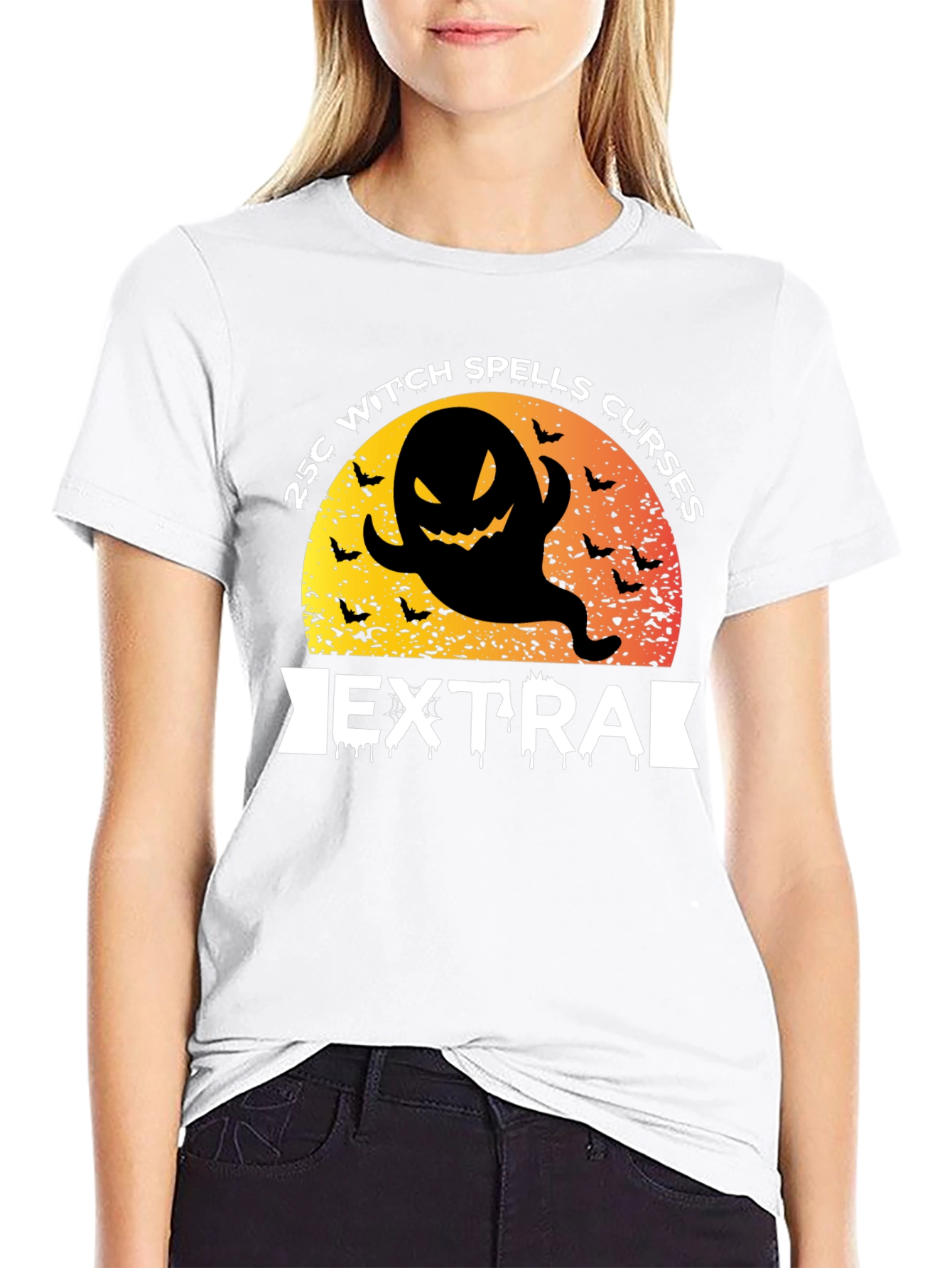 Halloween Witch Spells Curses Extra Black T-Shirt