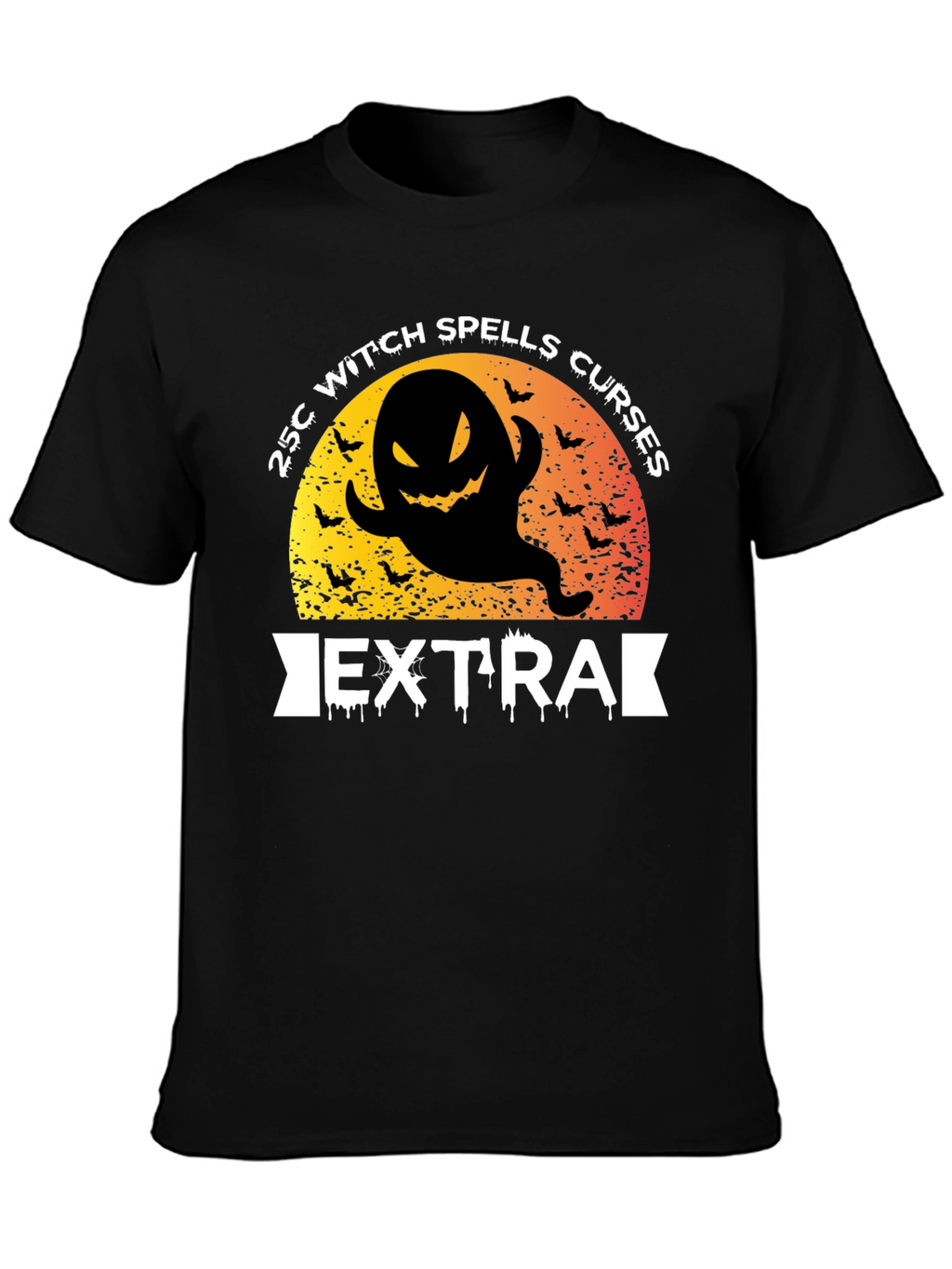 Halloween Witch Spells Curses Extra Black T-Shirt