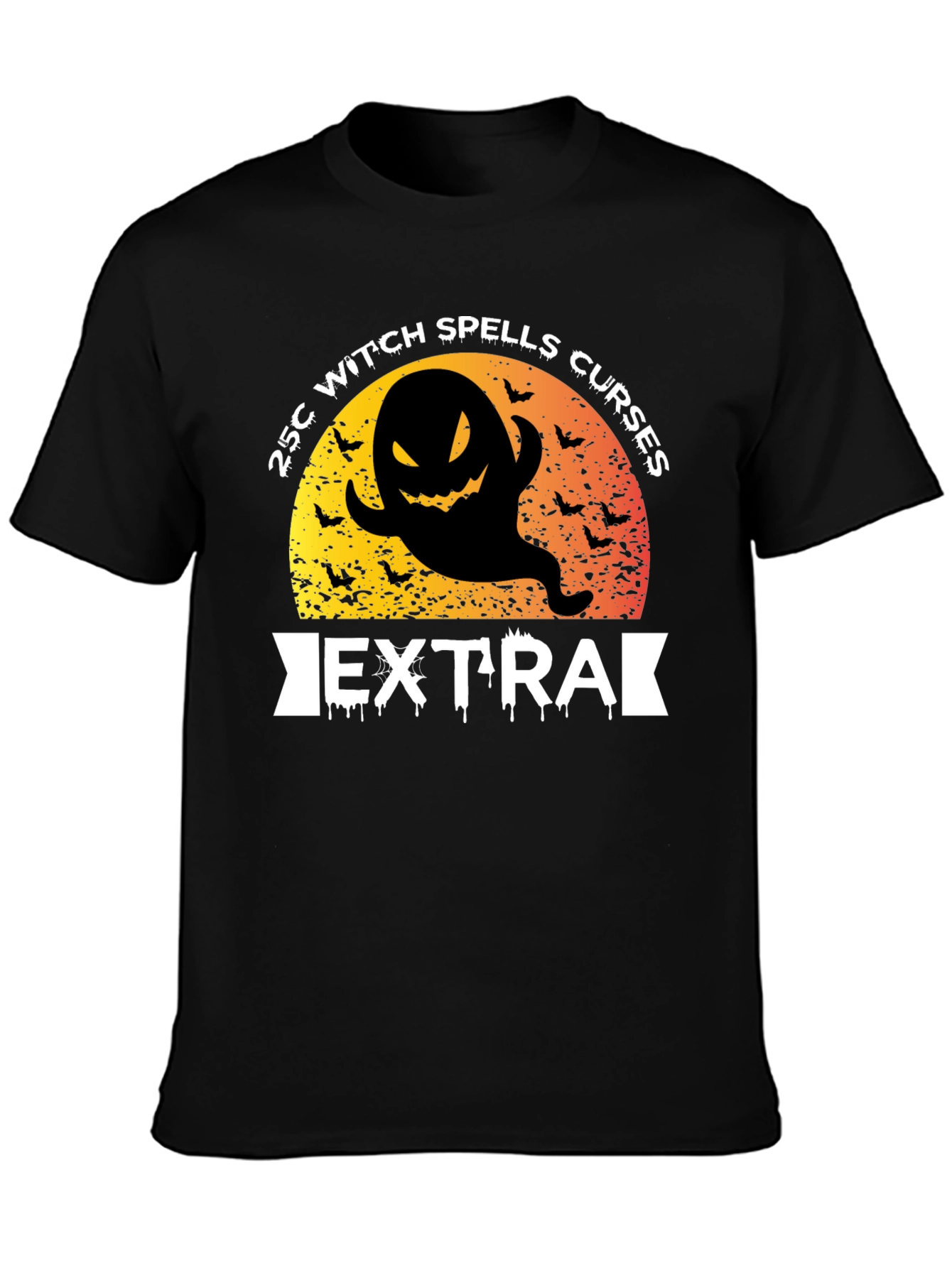 Halloween Witch Spells Curses Extra Black T-Shirt