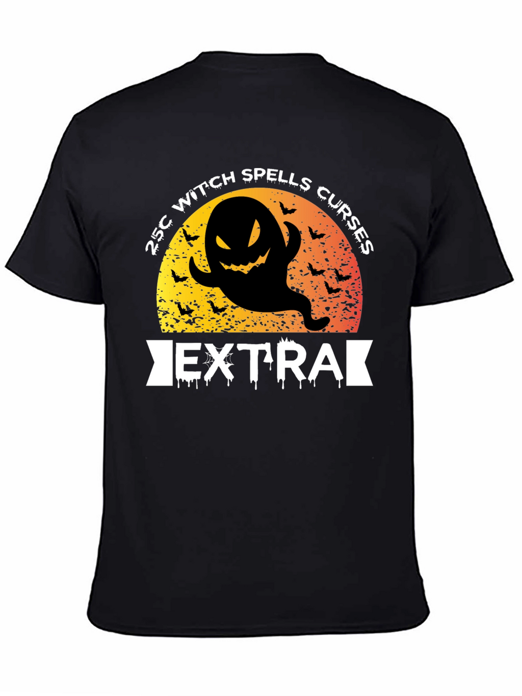 Halloween Witch Spells Curses Extra Black T-Shirt