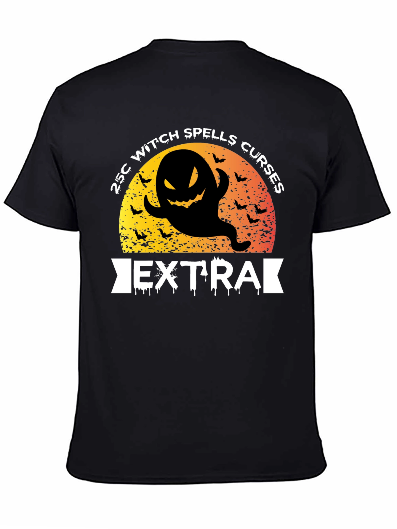Halloween Witch Spells Curses Extra Black T-Shirt