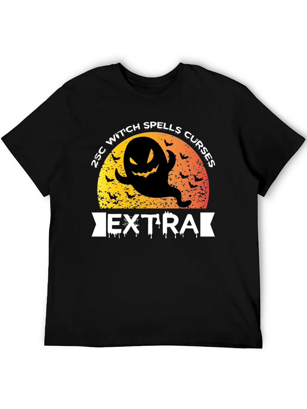Halloween Witch Spells Curses Extra Black T-Shirt