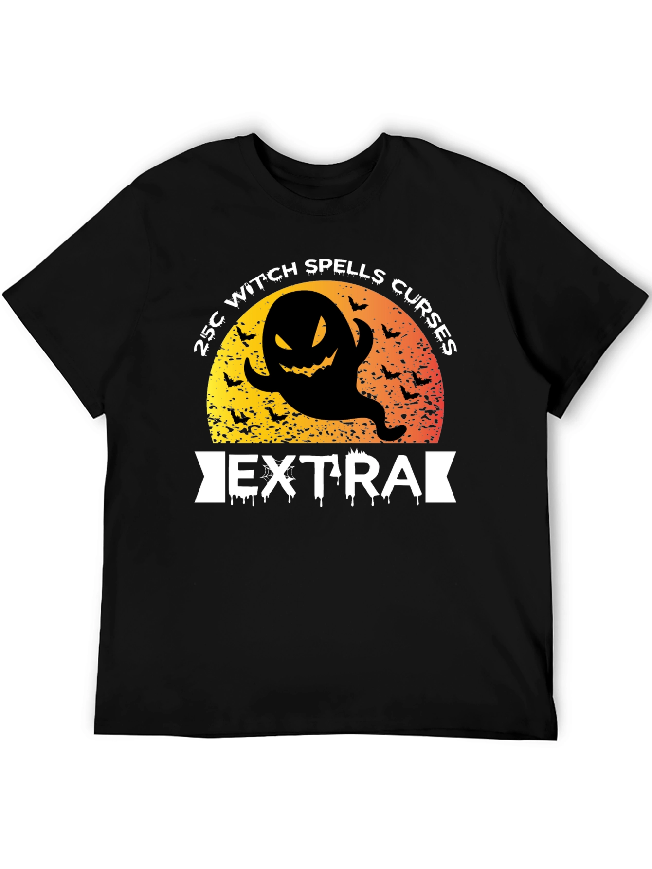 Halloween Witch Spells Curses Extra Black T-Shirt