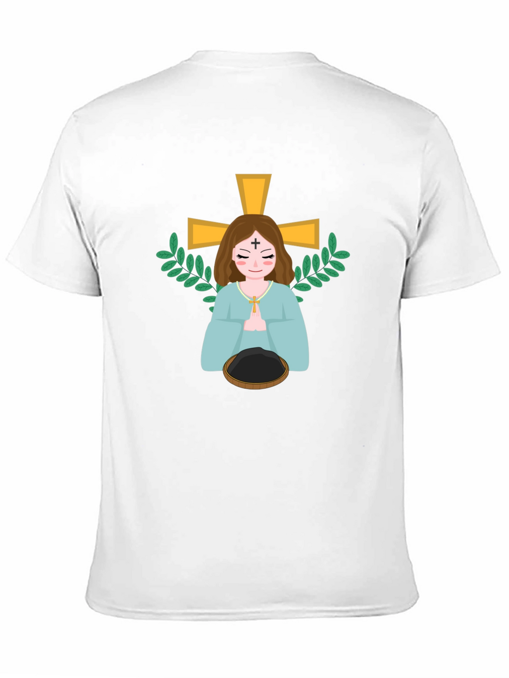 Religious Cartoon Graphic Tee - Black Unisex