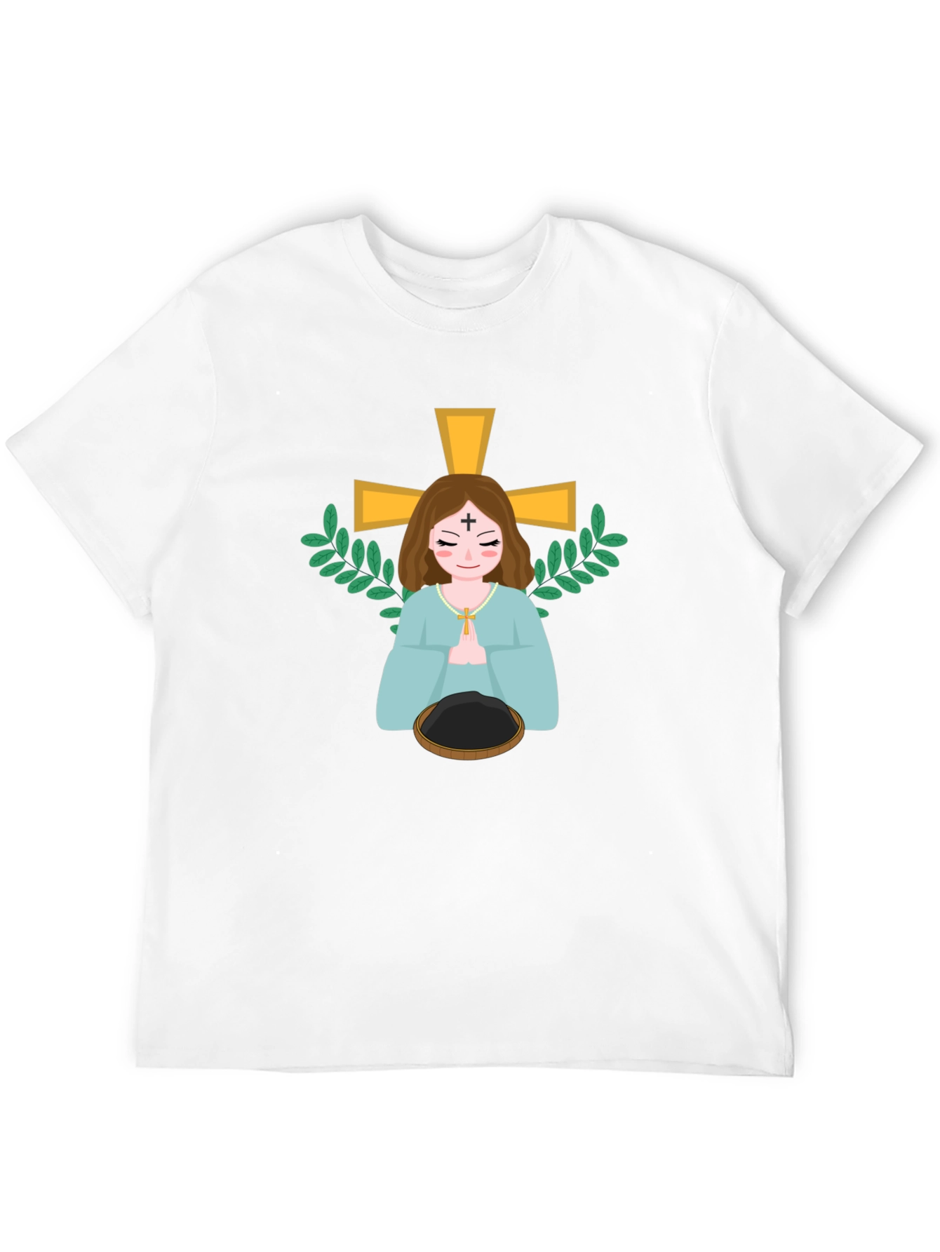 Religious Cartoon Graphic Tee - Black Unisex