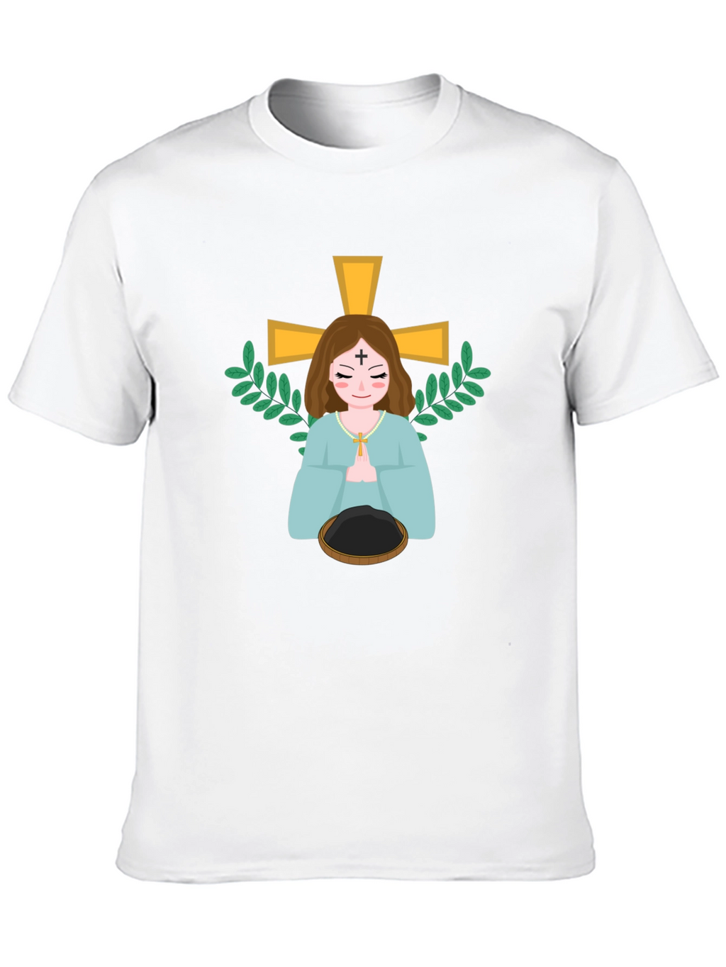 Religious Cartoon Graphic Tee - Black Unisex