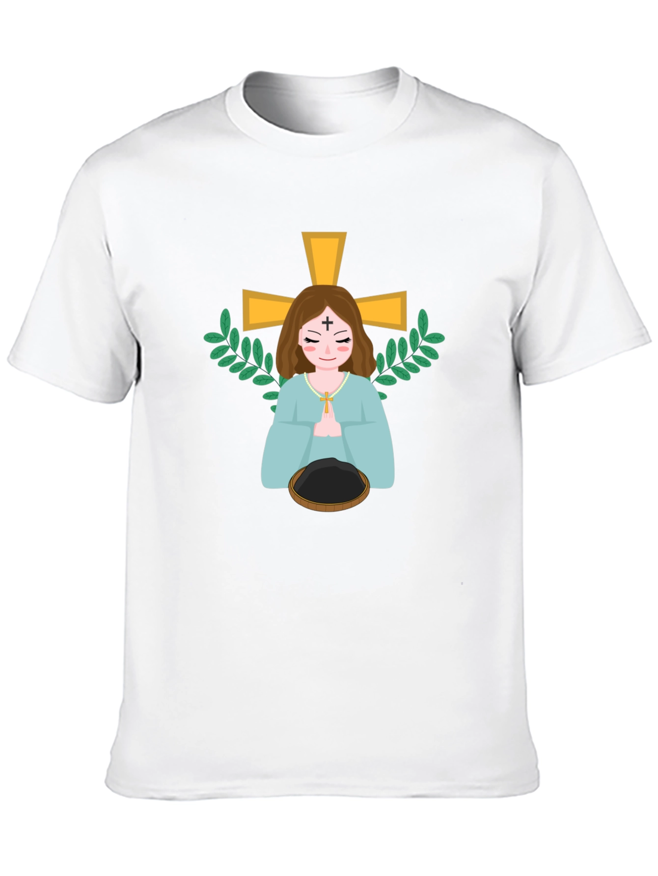 Religious Cartoon Graphic Tee - Black Unisex