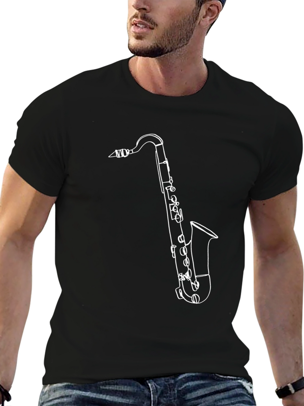 Saxophone Graphic Tee - Cool Music Lover Shirt
