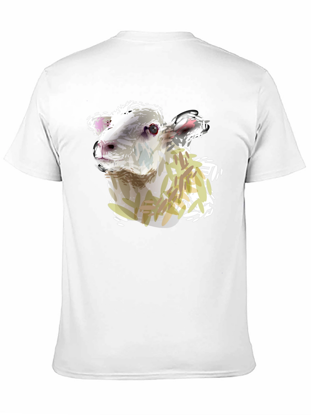 Sheep Graphic Tee - Black Cotton Shirt
