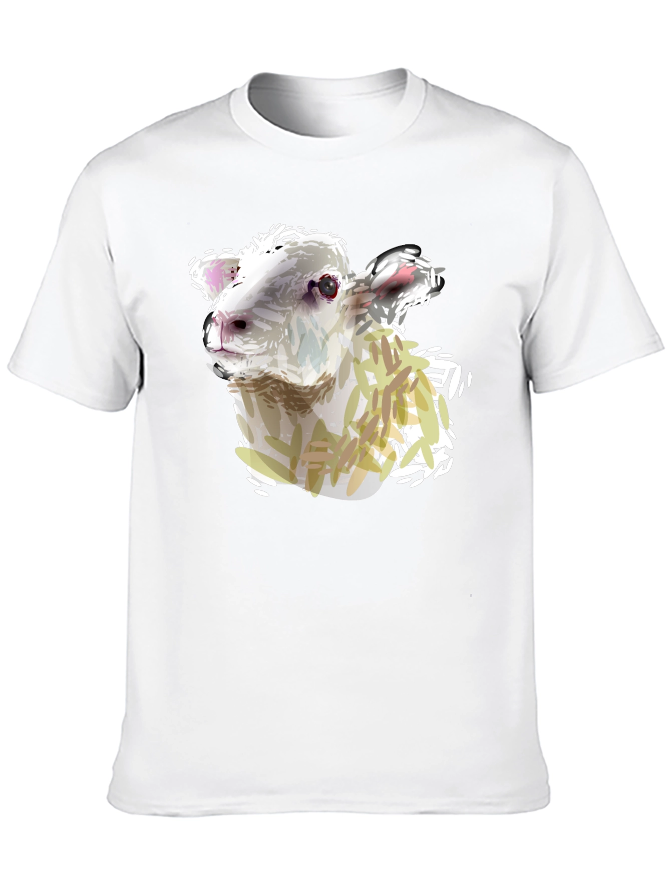Sheep Graphic Tee - Black Cotton Shirt