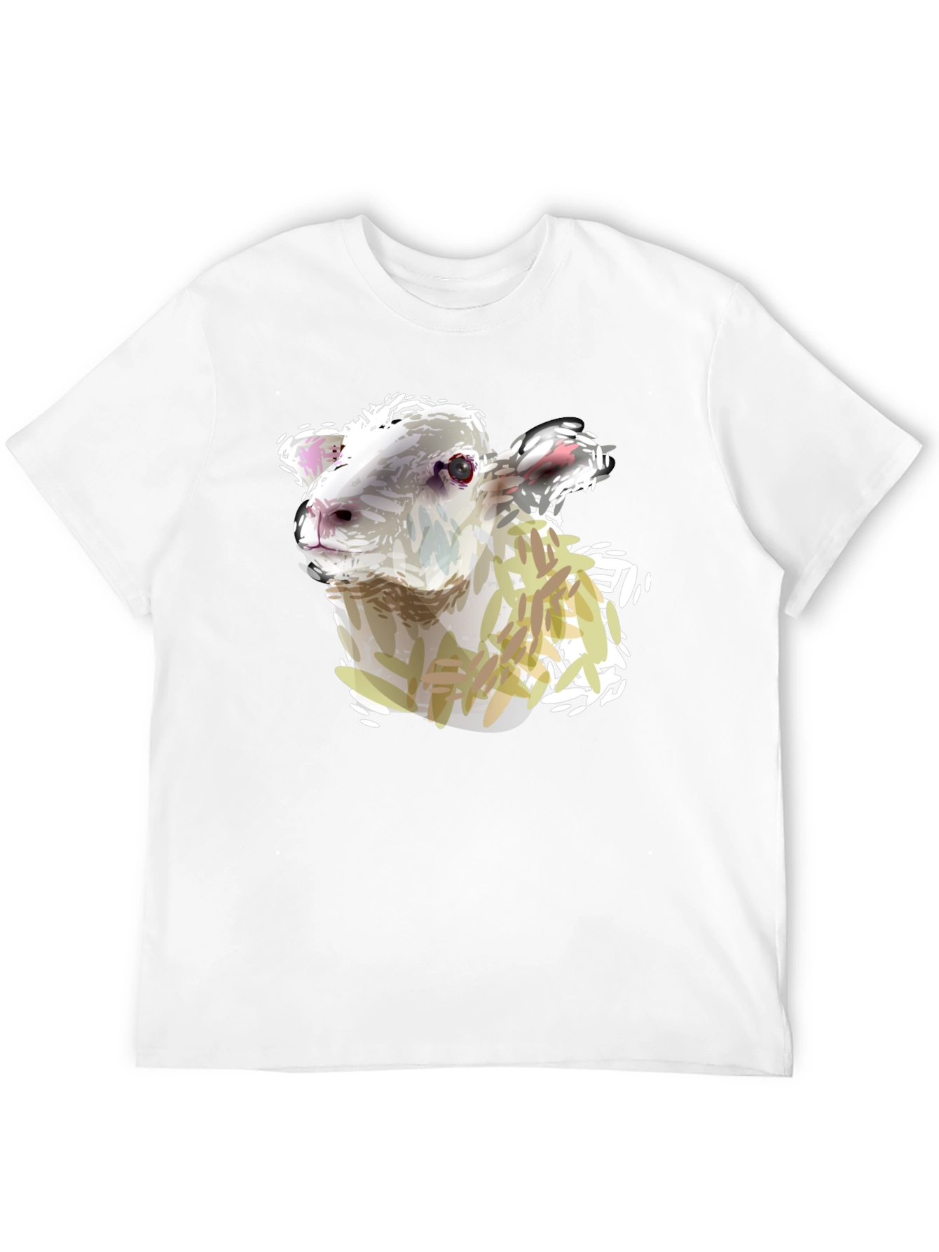 Sheep Graphic Tee - Black Cotton Shirt