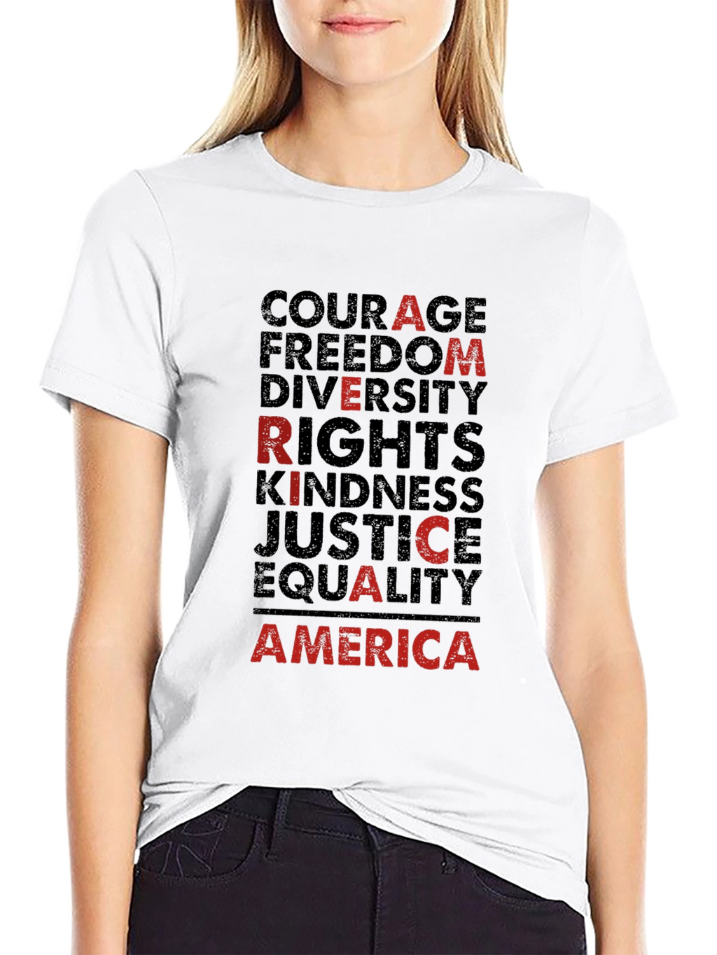 America Values Black Graphic Tee