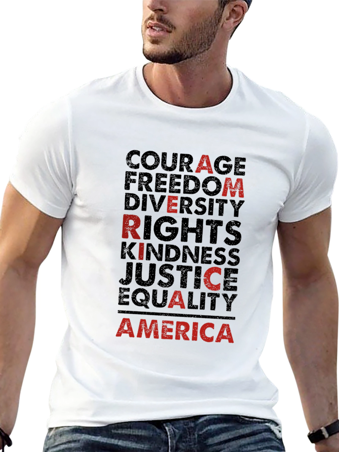 America Values Black Graphic Tee