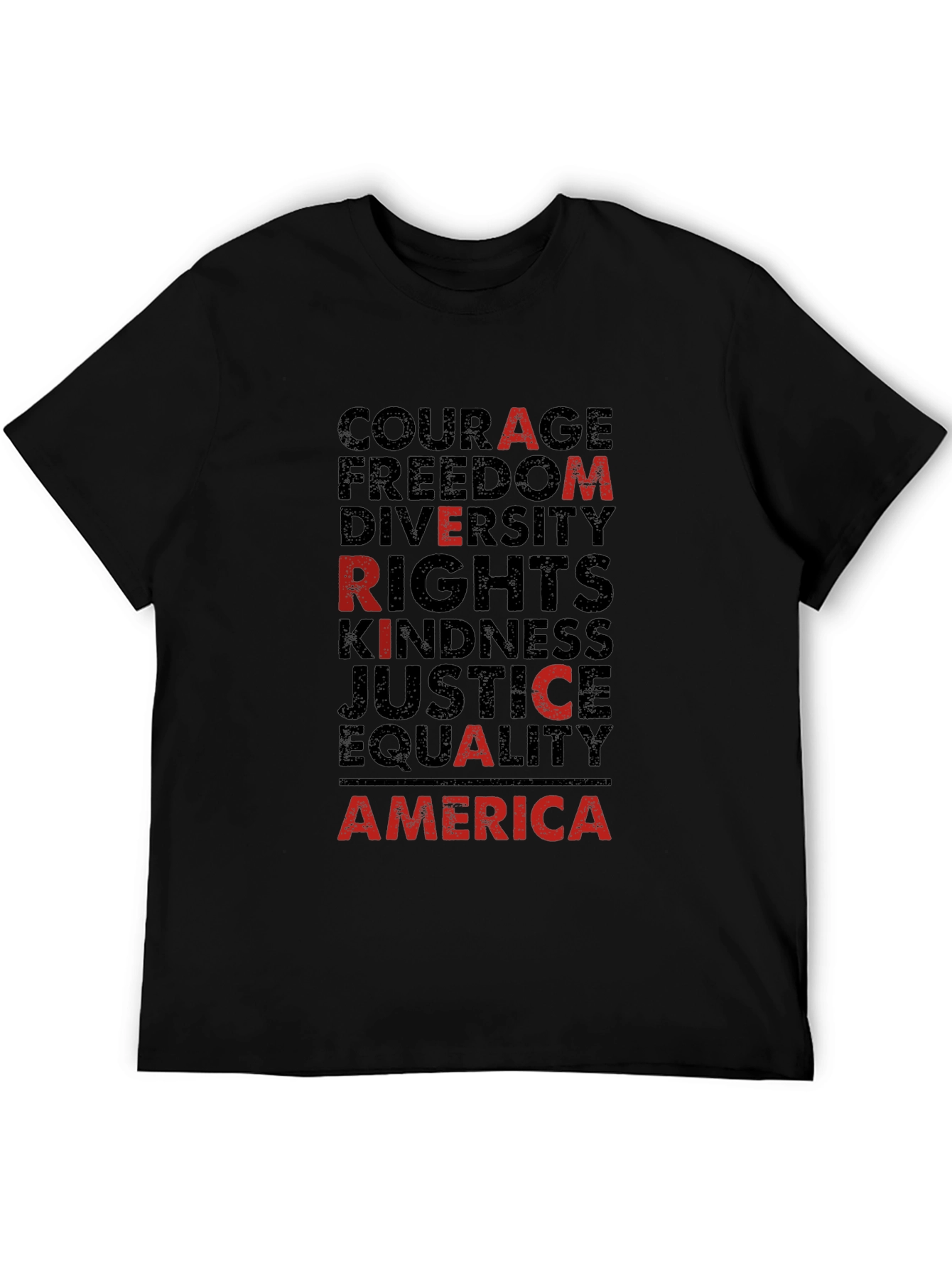 America Values Black Graphic Tee