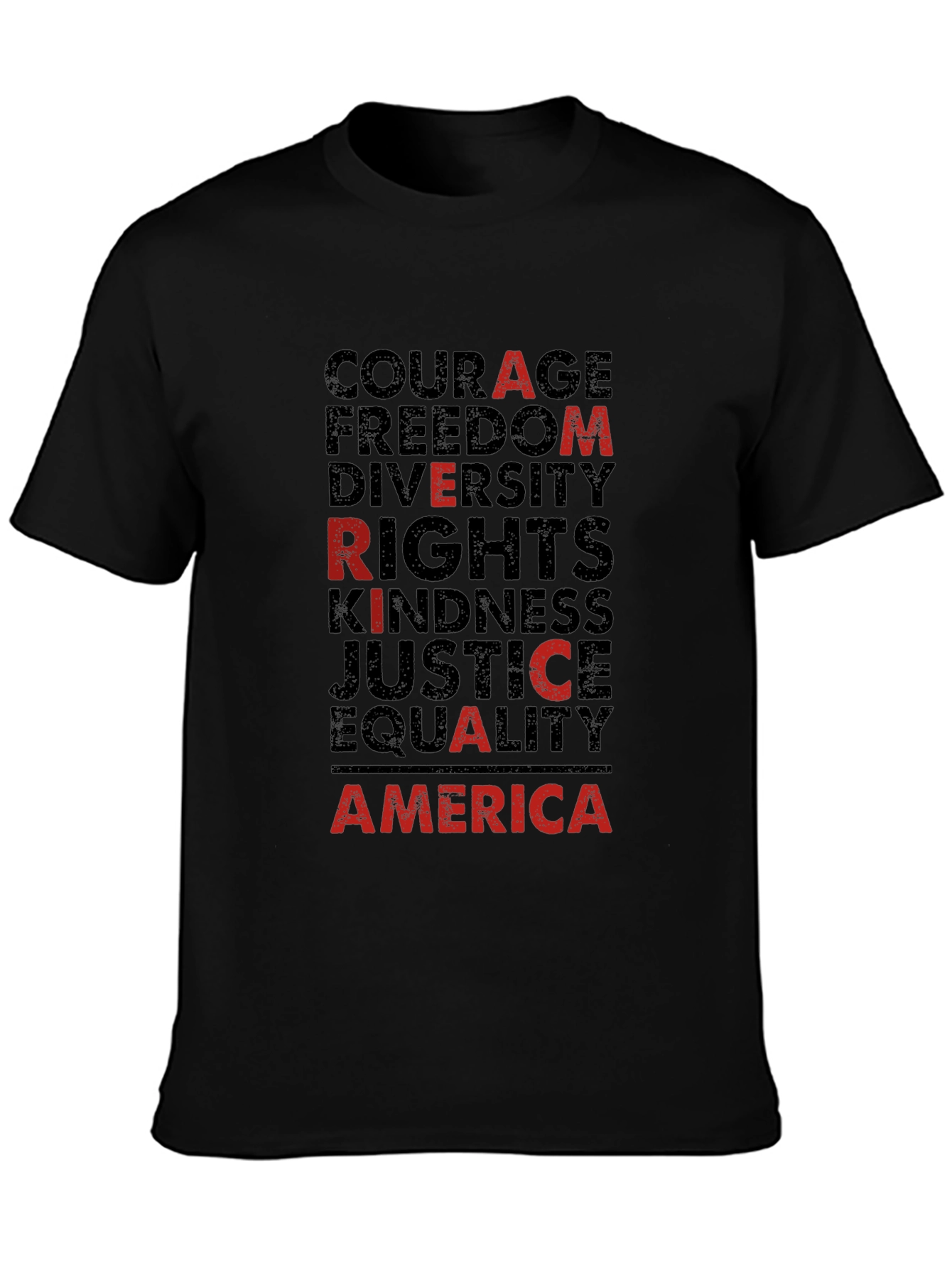 America Values Black Graphic Tee