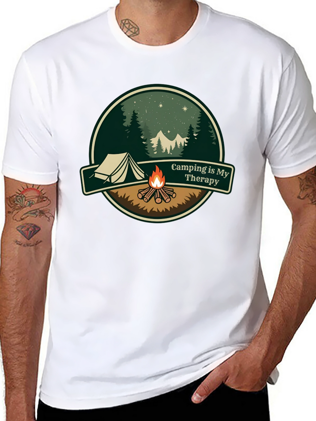 Camping is My Therapy Graphic T-Shirt