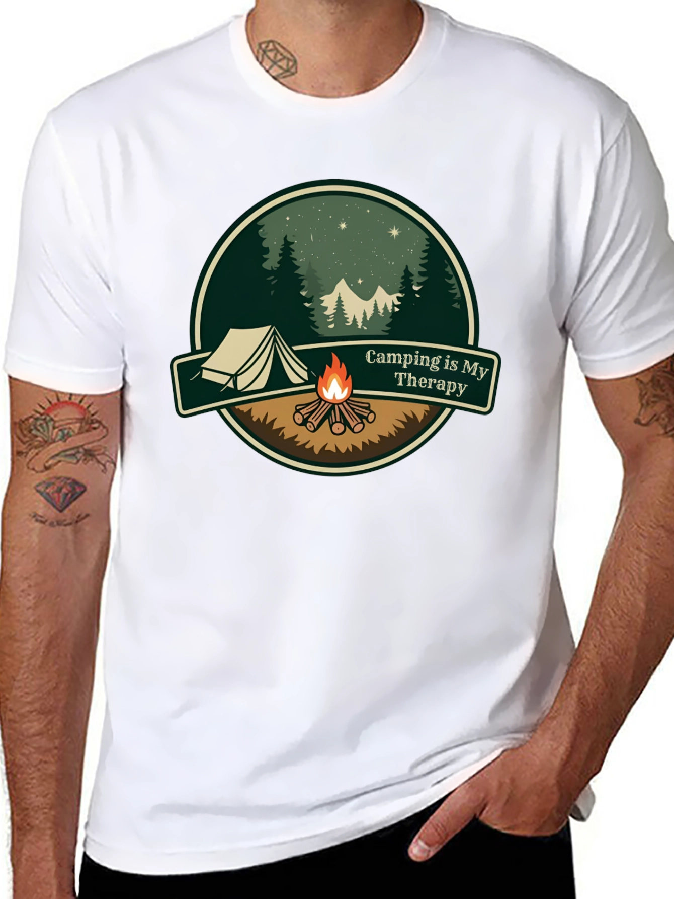 Camping is My Therapy Graphic T-Shirt