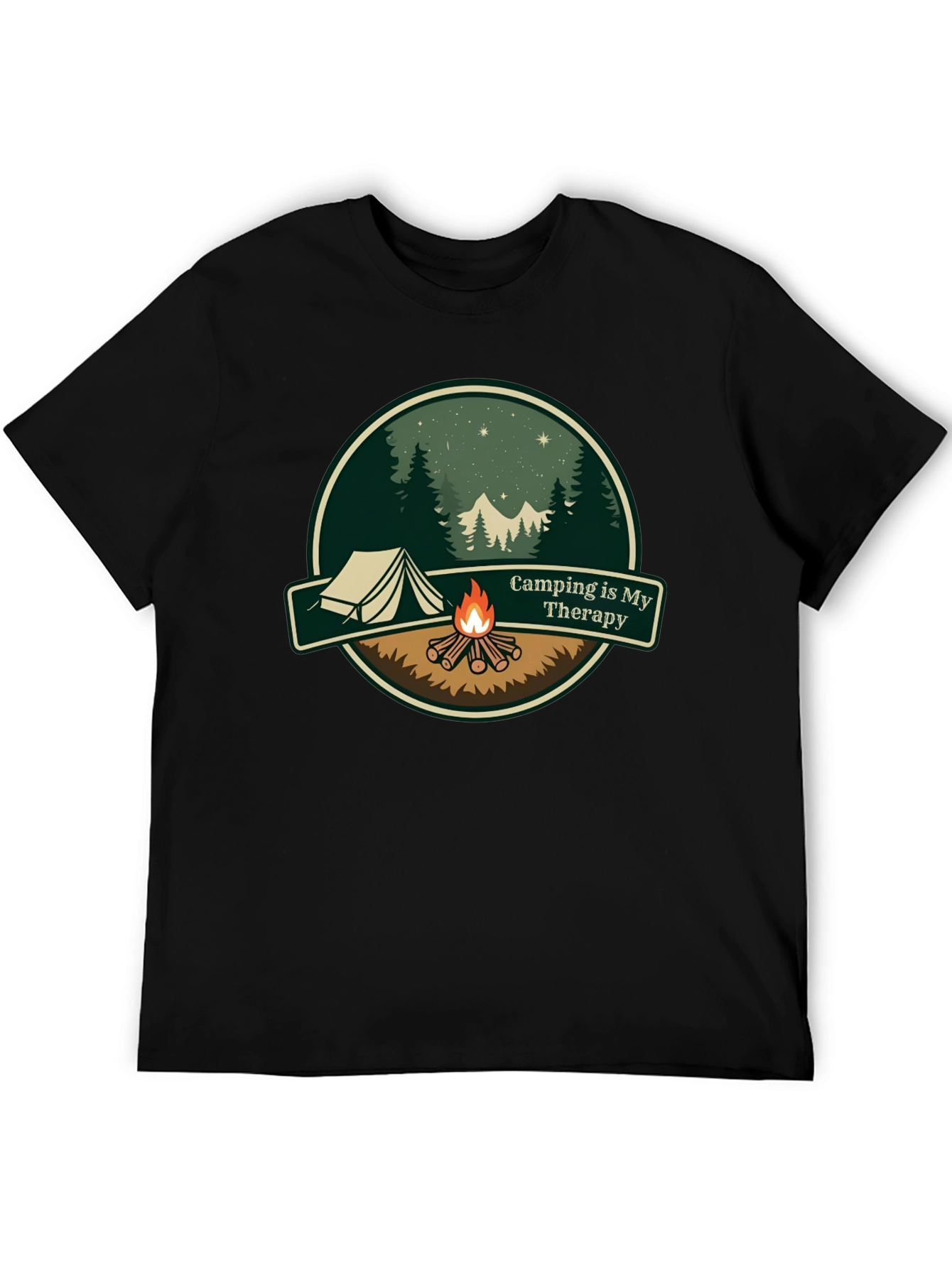 Camping is My Therapy Graphic T-Shirt
