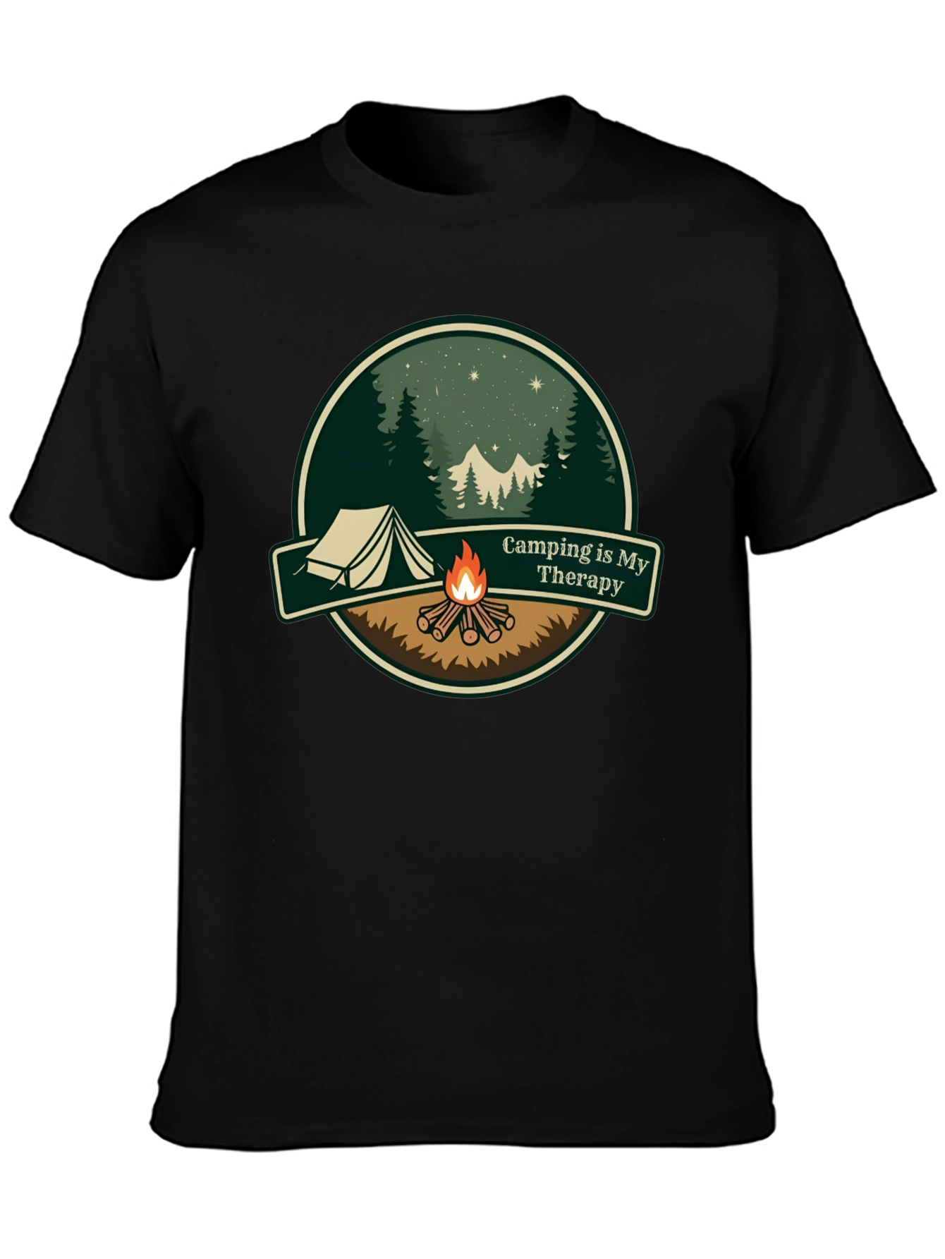 Camping is My Therapy Graphic T-Shirt