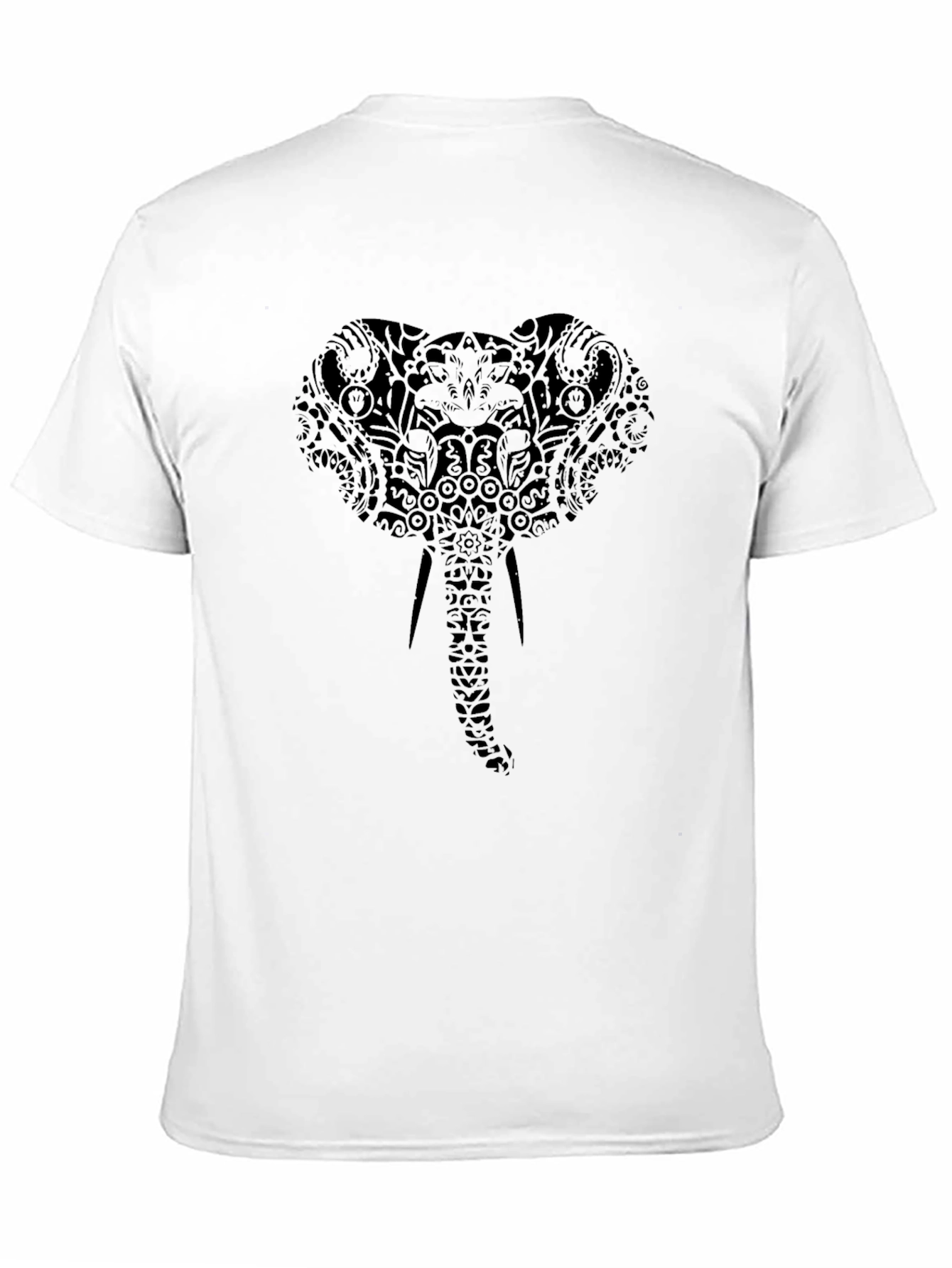 Elephant Mandala Graphic Black T-Shirt