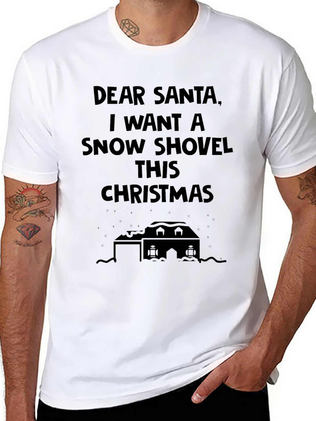 Dear Santa Snow Shovel Christmas T-Shirt