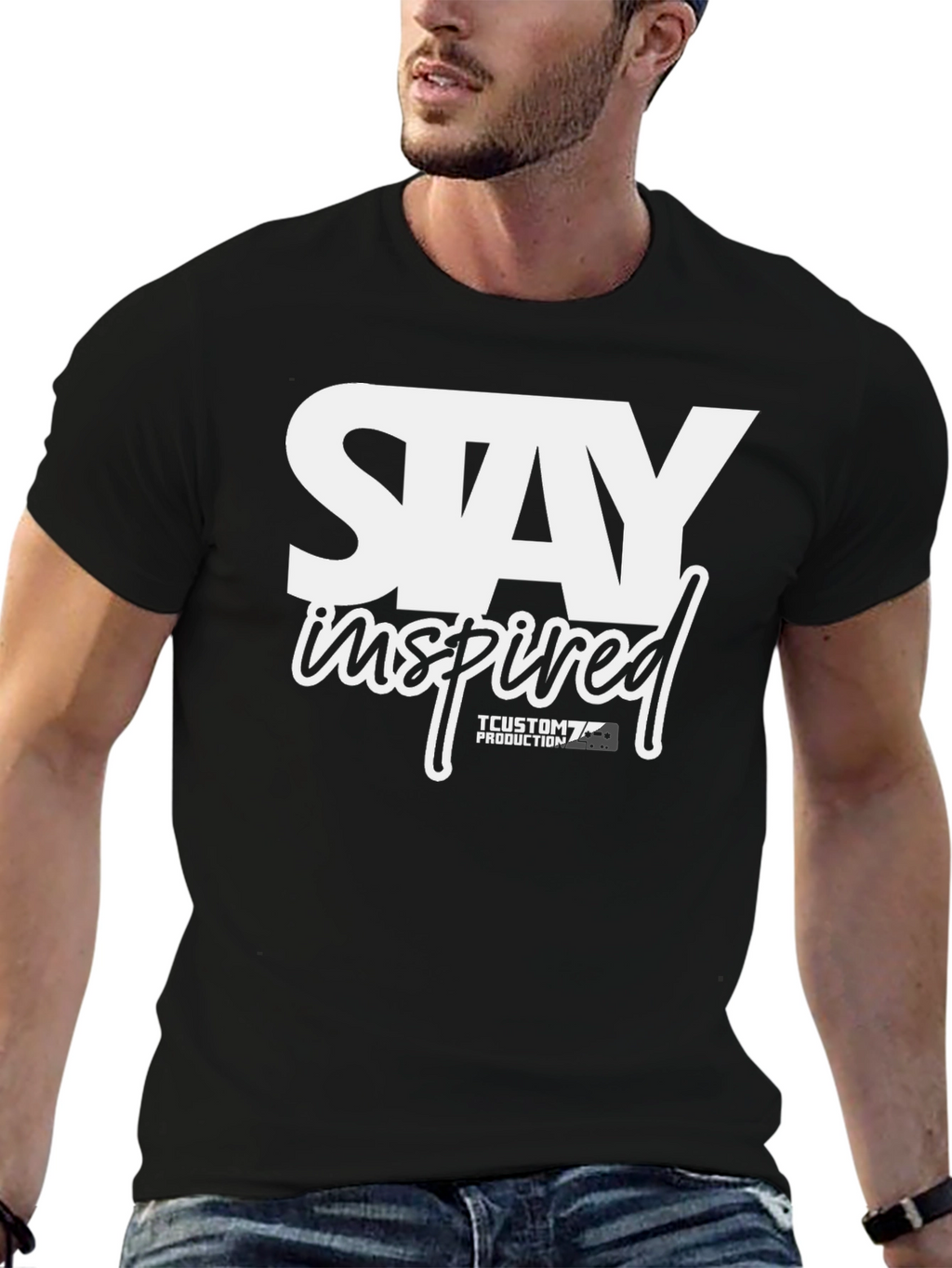 Stay Inspired Graphic T-Shirt - Black