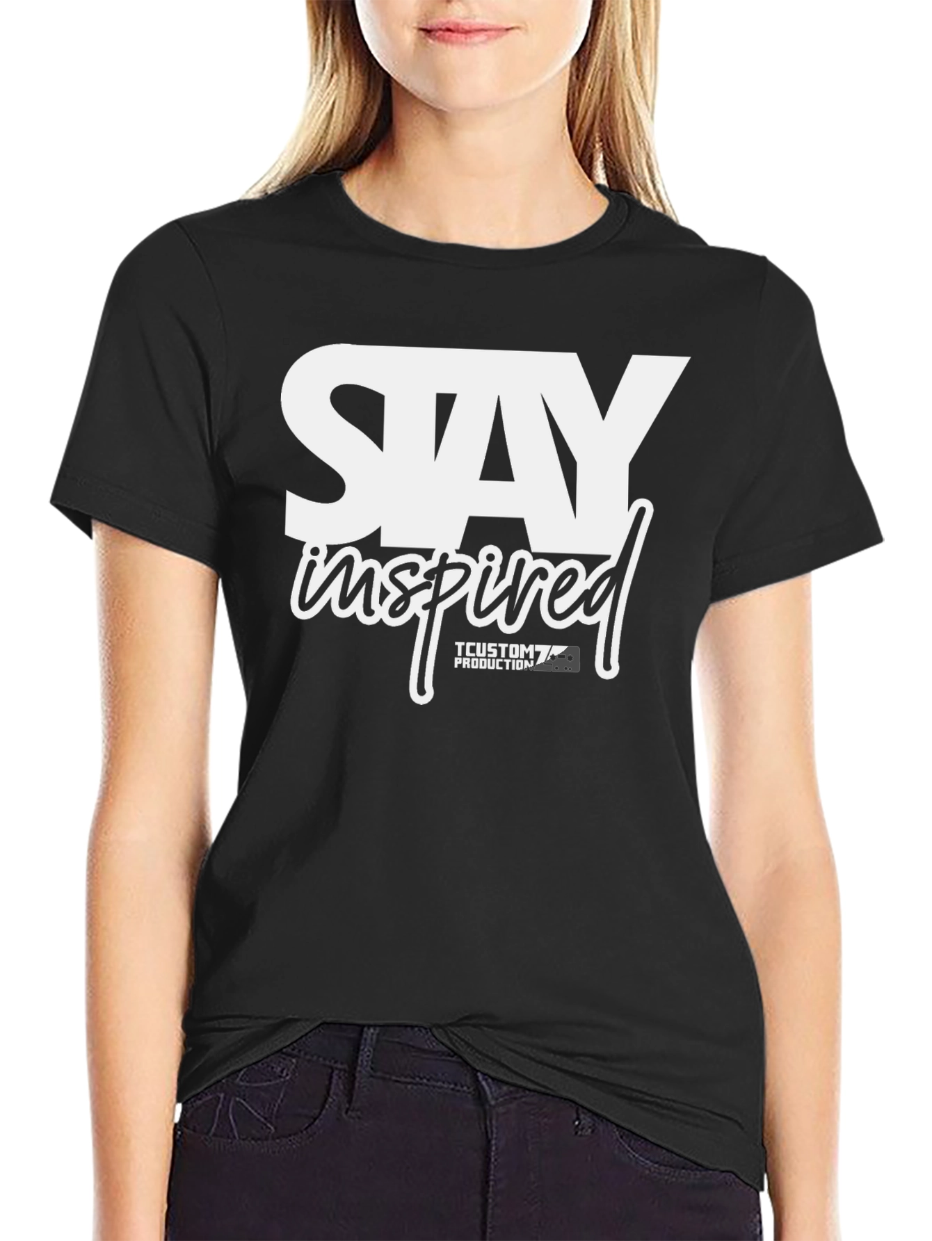 Stay Inspired Graphic T-Shirt - Black