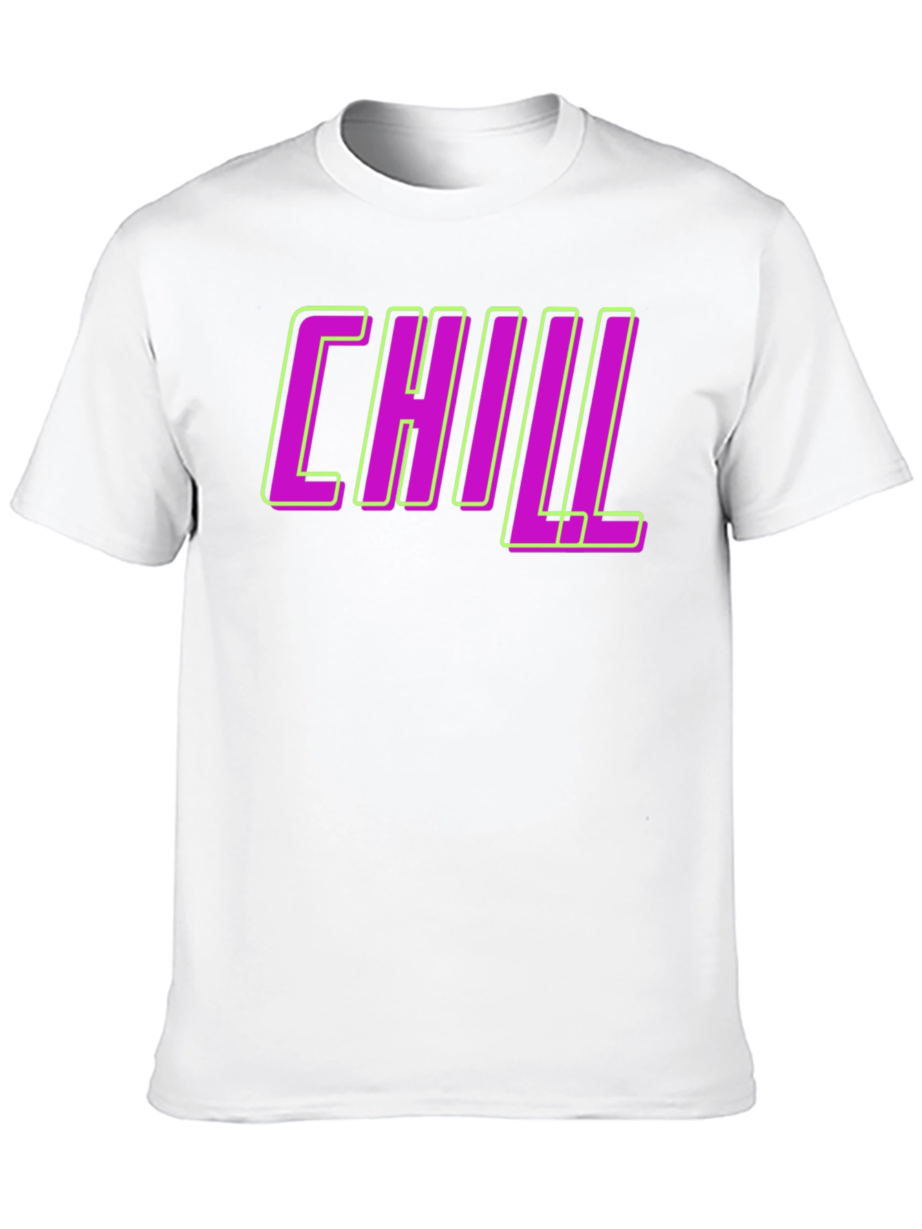 Chill Graphic Tee - Black Crew Neck T-Shirt