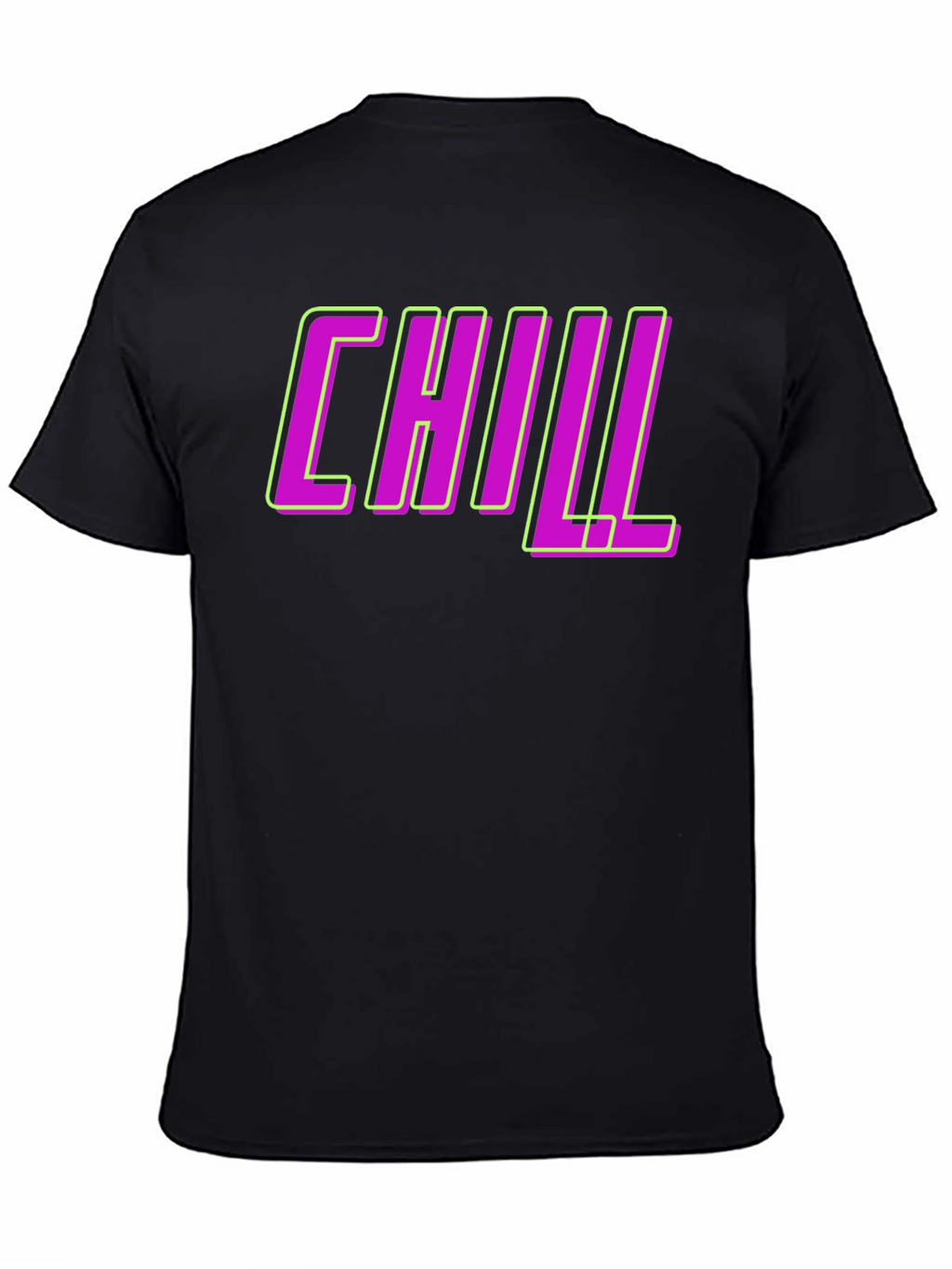 Chill Graphic Tee - Black Crew Neck T-Shirt