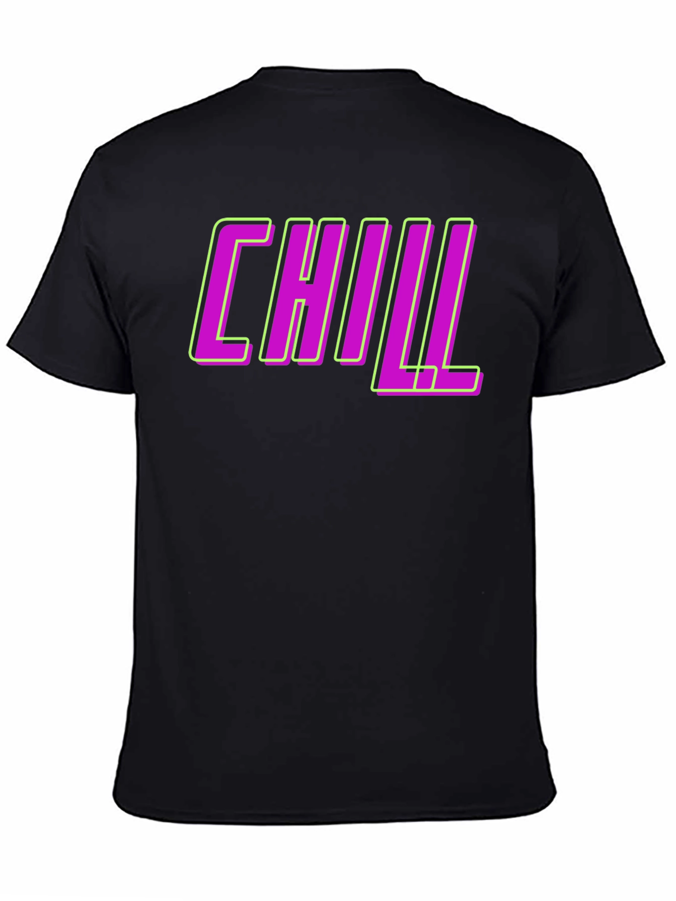 Chill Graphic Tee - Black Crew Neck T-Shirt