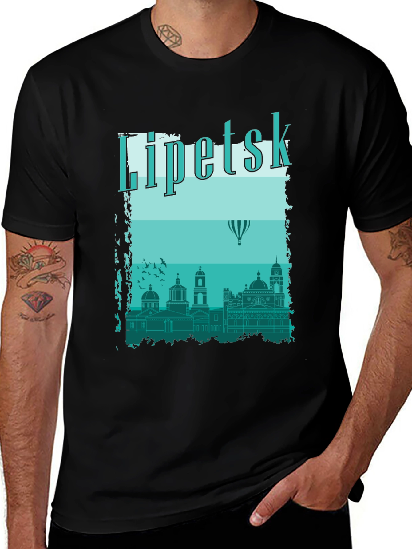 Lipetsk Skyline Graphic T-Shirt